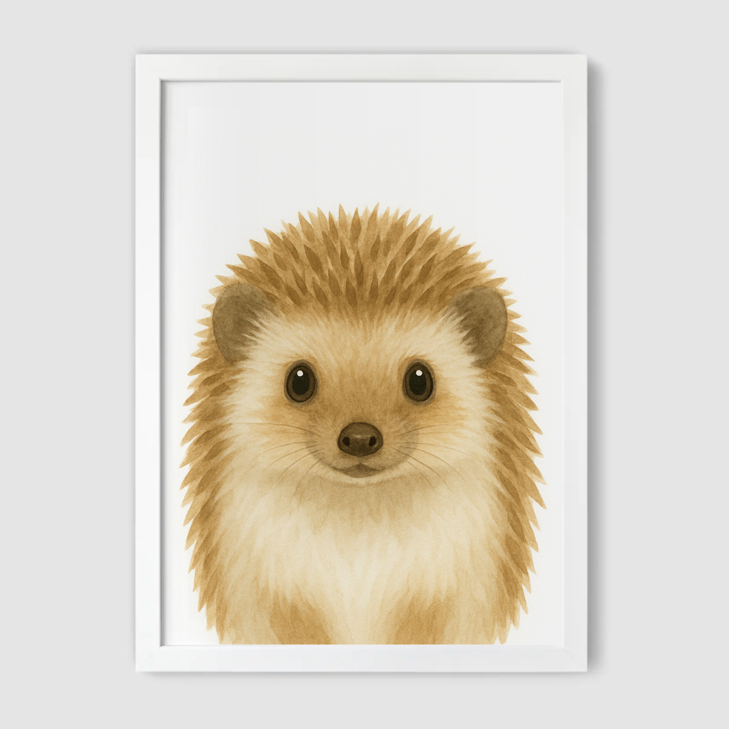 Baby Hedgehog Nursery Print - Woodland Animal Collection