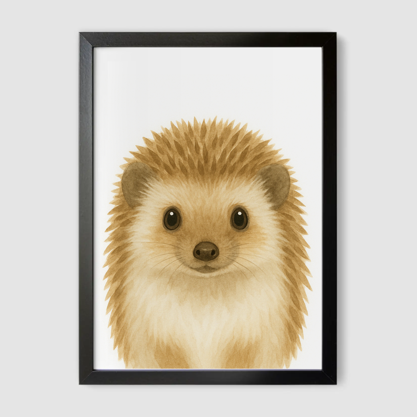 Baby Hedgehog Nursery Print - Woodland Animal Collection