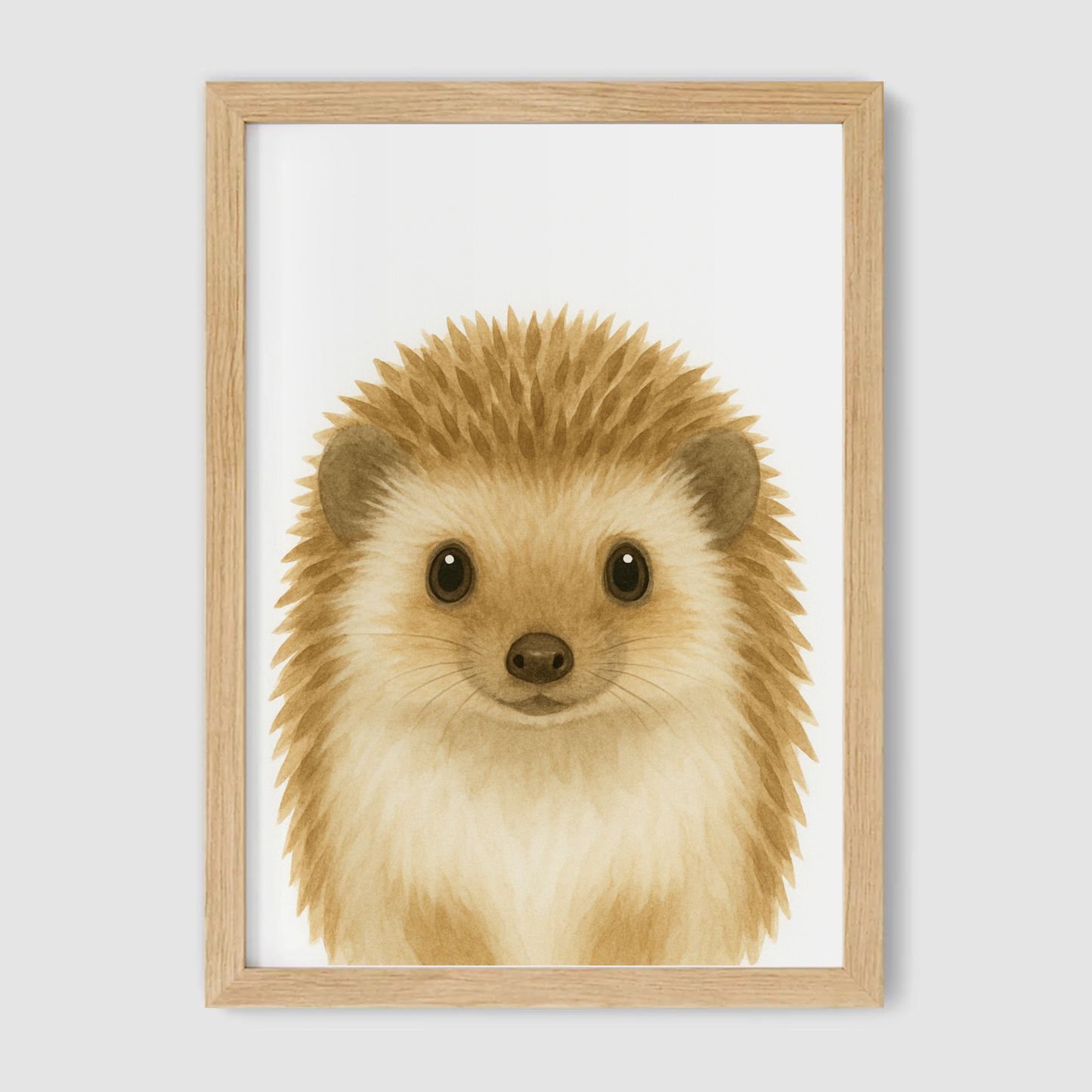 Baby Hedgehog Nursery Print - Woodland Animal Collection