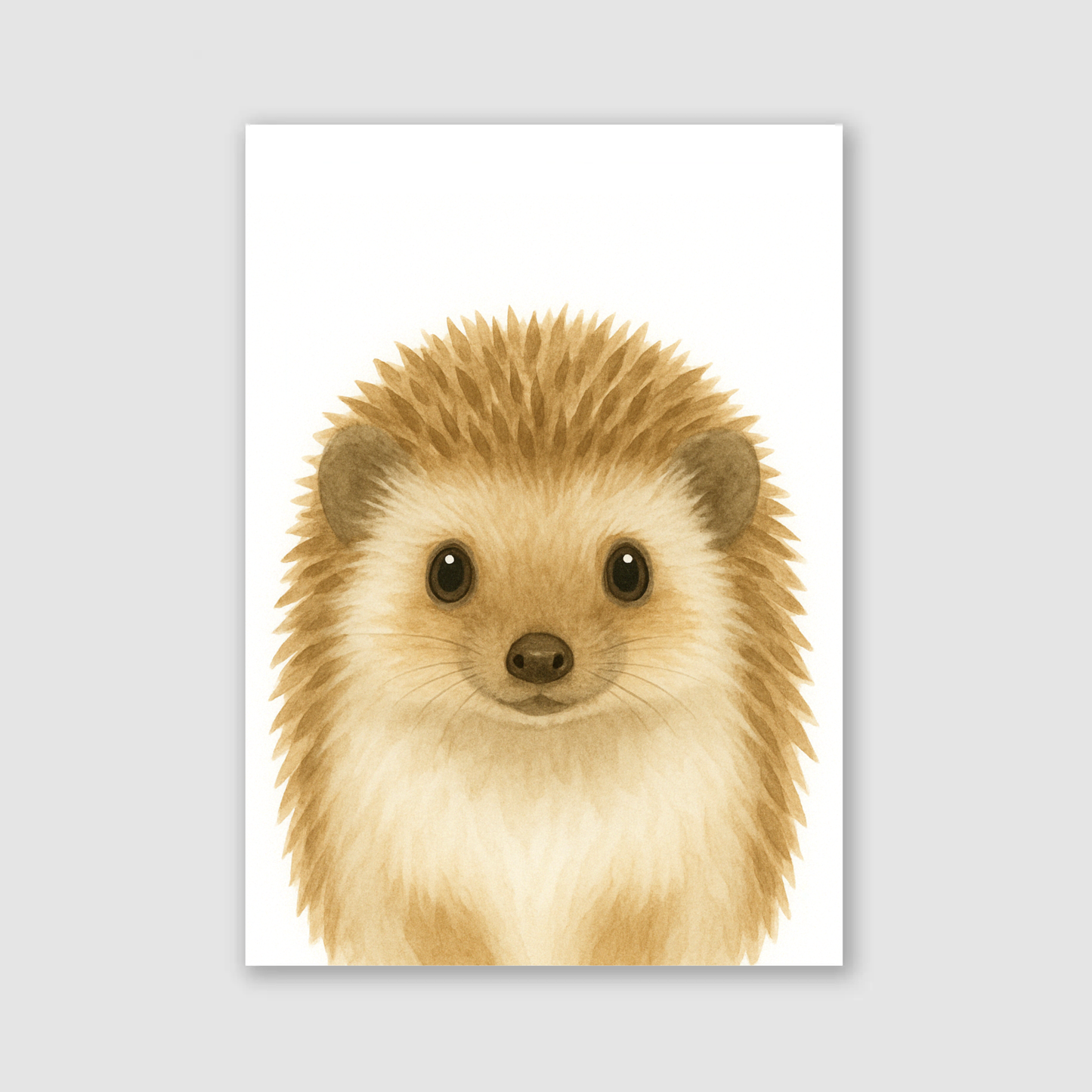 Baby Hedgehog Nursery Print - Woodland Animal Collection