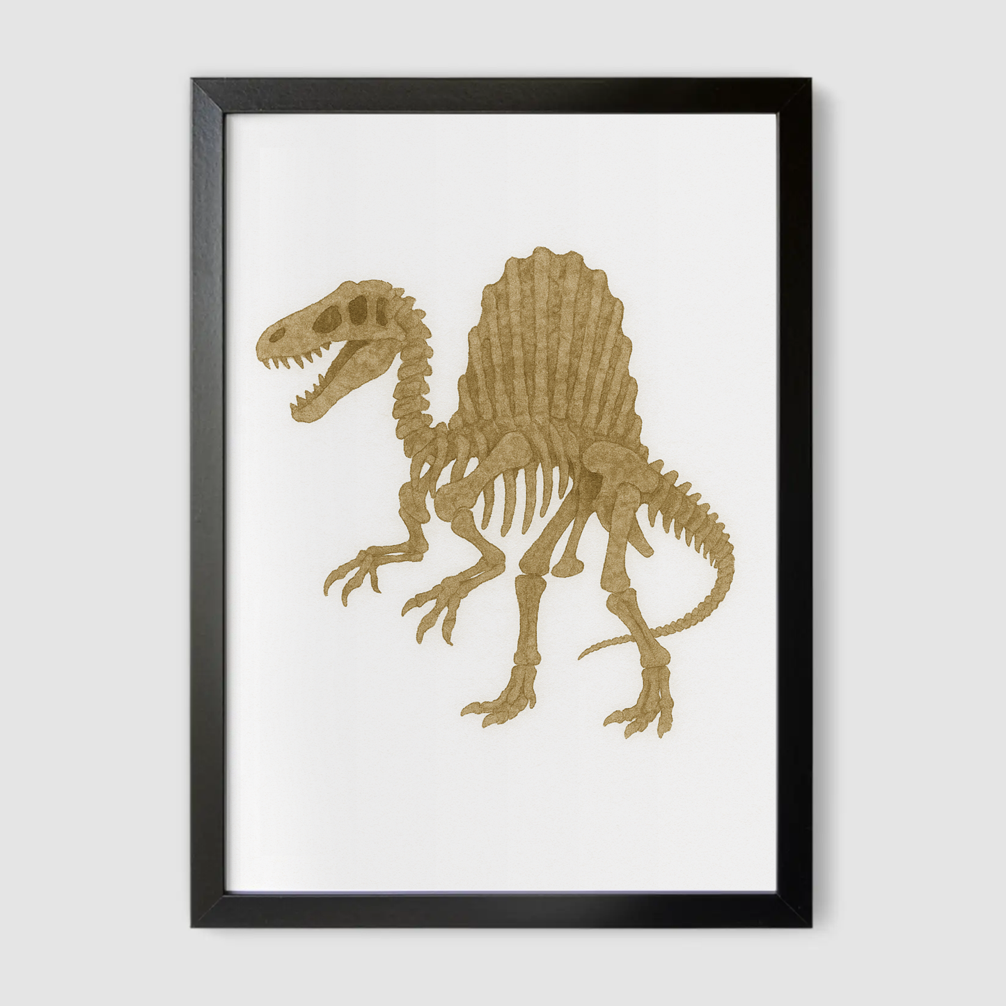 Spinosaurus Fossil Print - Dinosaur Nursery Collection