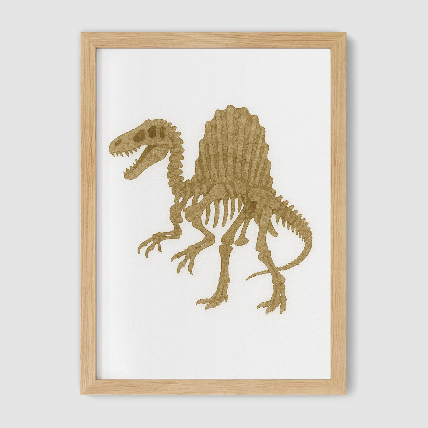 Spinosaurus Fossil Print - Dinosaur Nursery Collection
