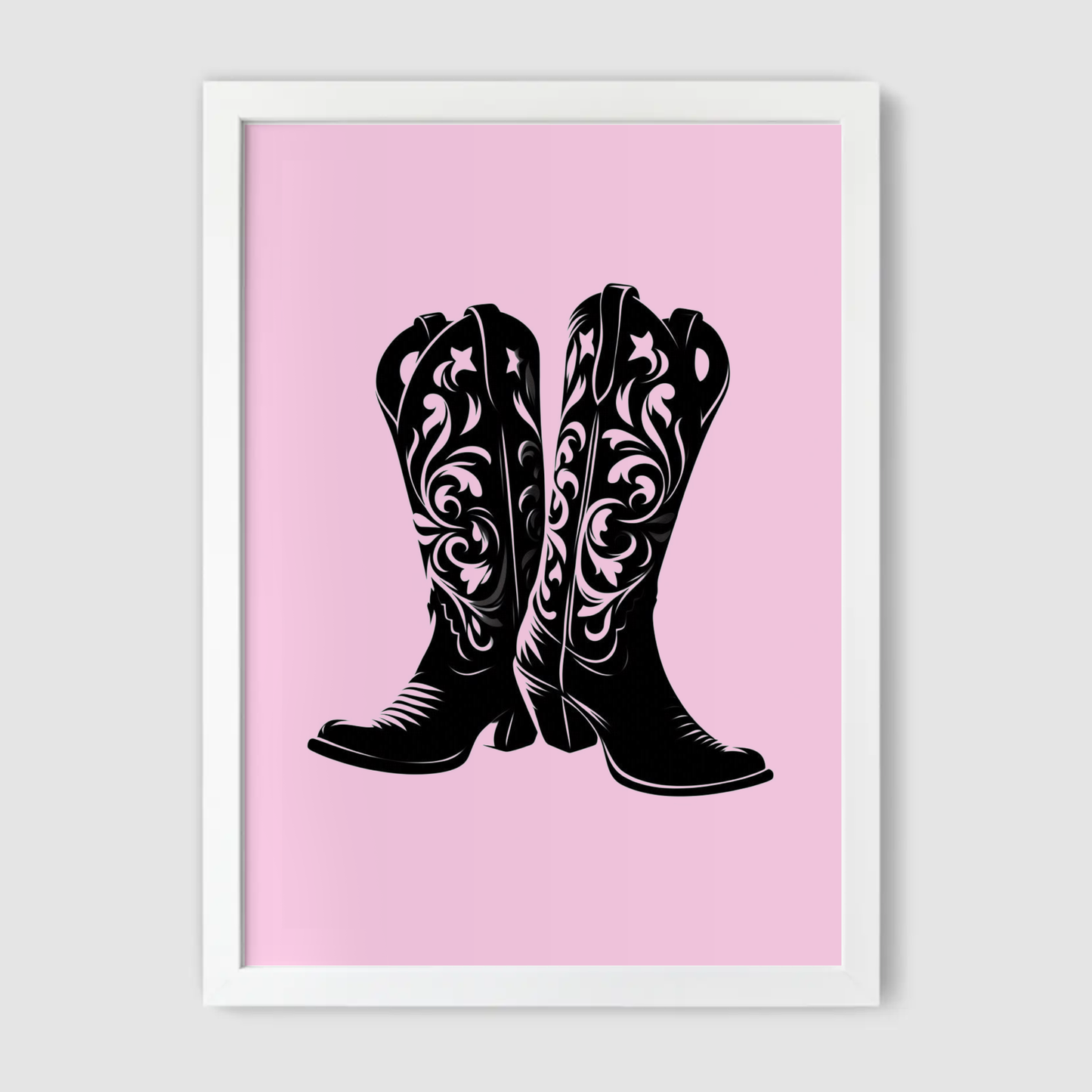Pink Cowgirl Boots Print - Horse & Pony Collection