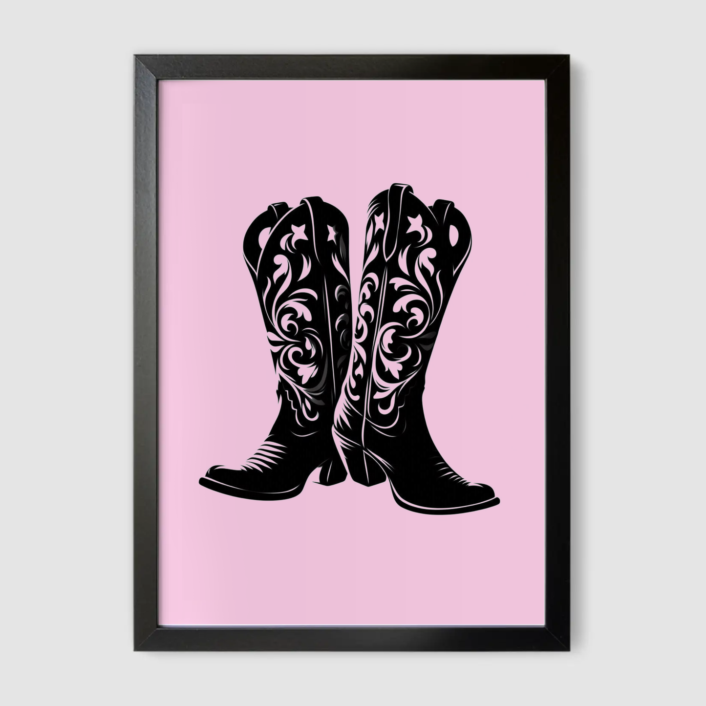 Pink Cowgirl Boots Print - Horse & Pony Collection