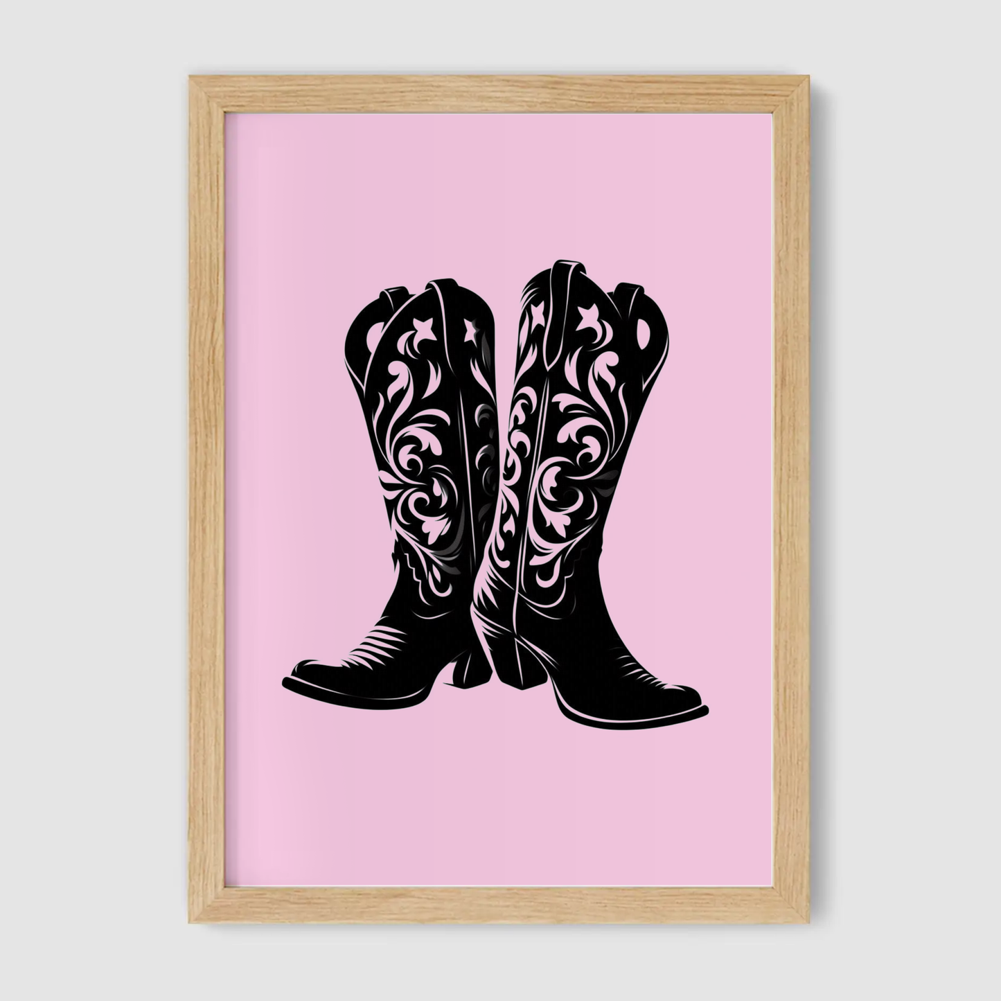 Pink Cowgirl Boots Print - Horse & Pony Collection