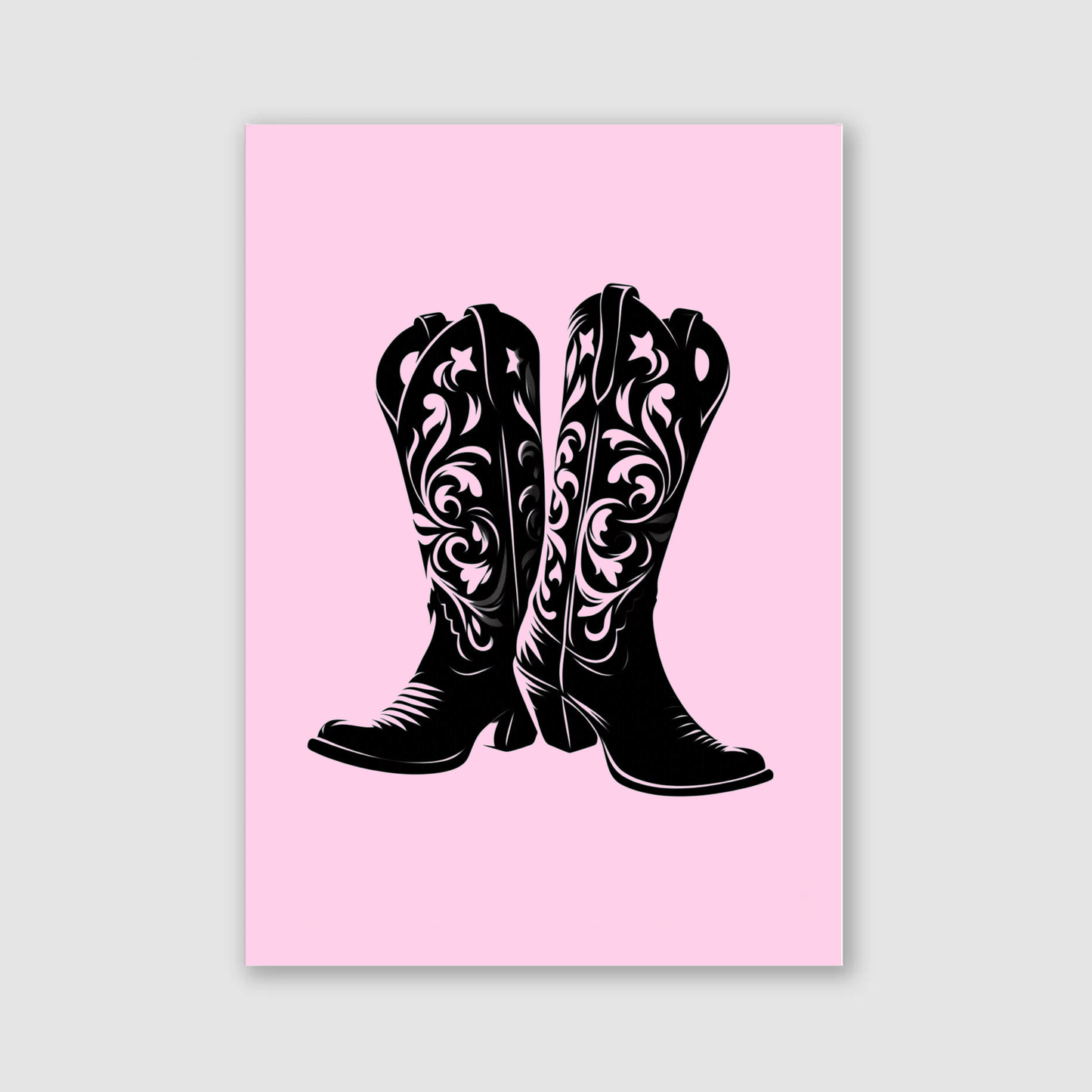 Pink Cowgirl Boots Print - Horse & Pony Collection