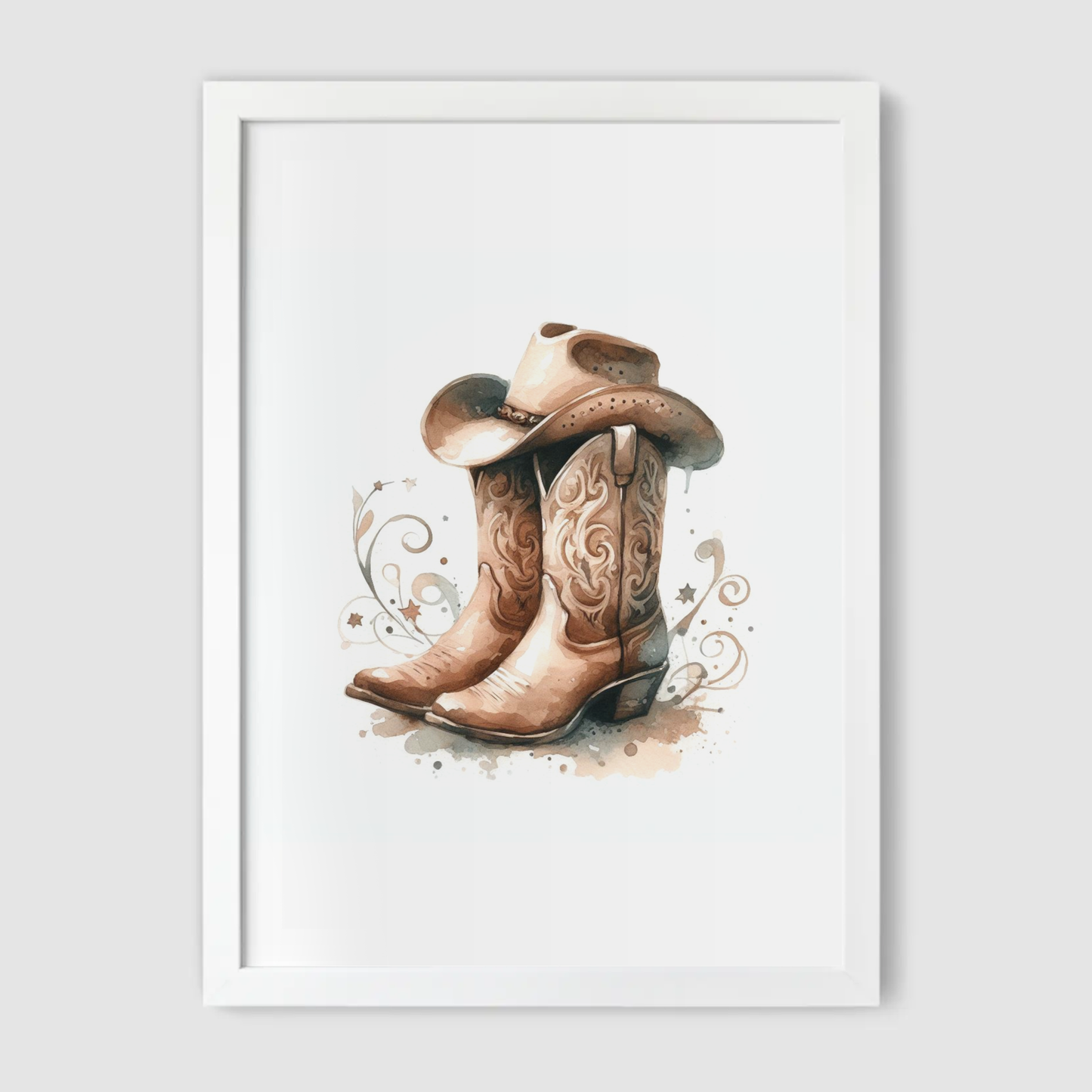 Cowgirl Boots & Hat Print - Horse & Pony Collection