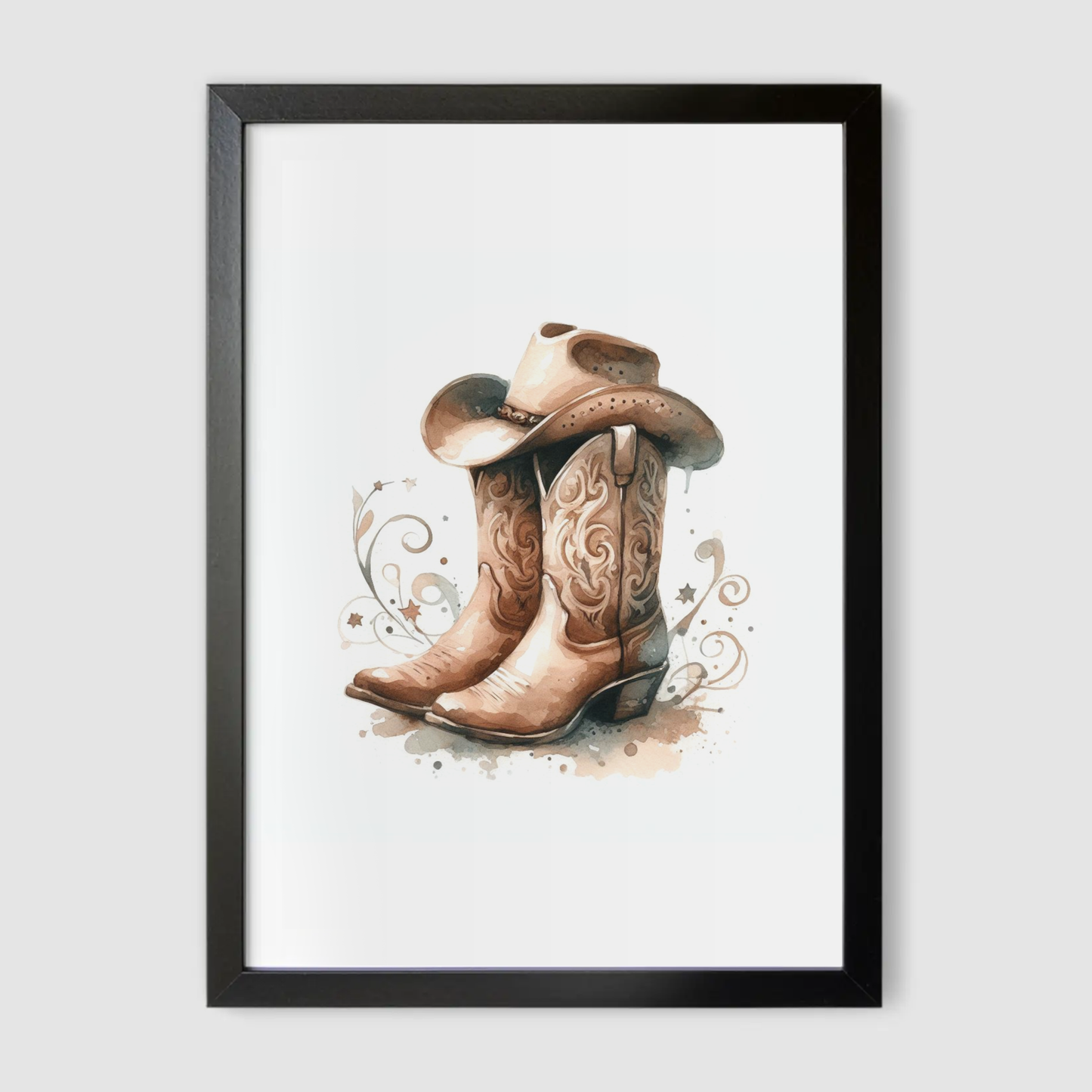 Cowgirl Boots & Hat Print - Horse & Pony Collection