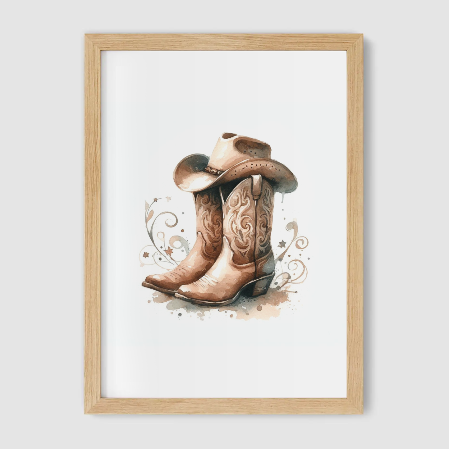 Cowgirl Boots & Hat Print - Horse & Pony Collection