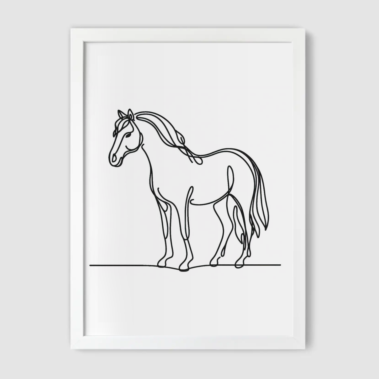 Horse Line Drawing Print - Horse & Pony Collection
