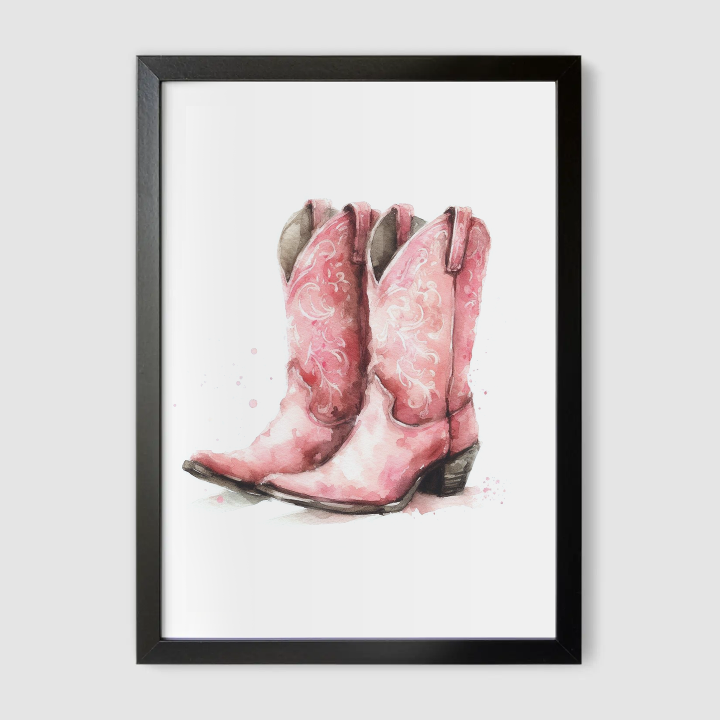 Pink Cowgirl Boots Print - Horse & Pony Collection