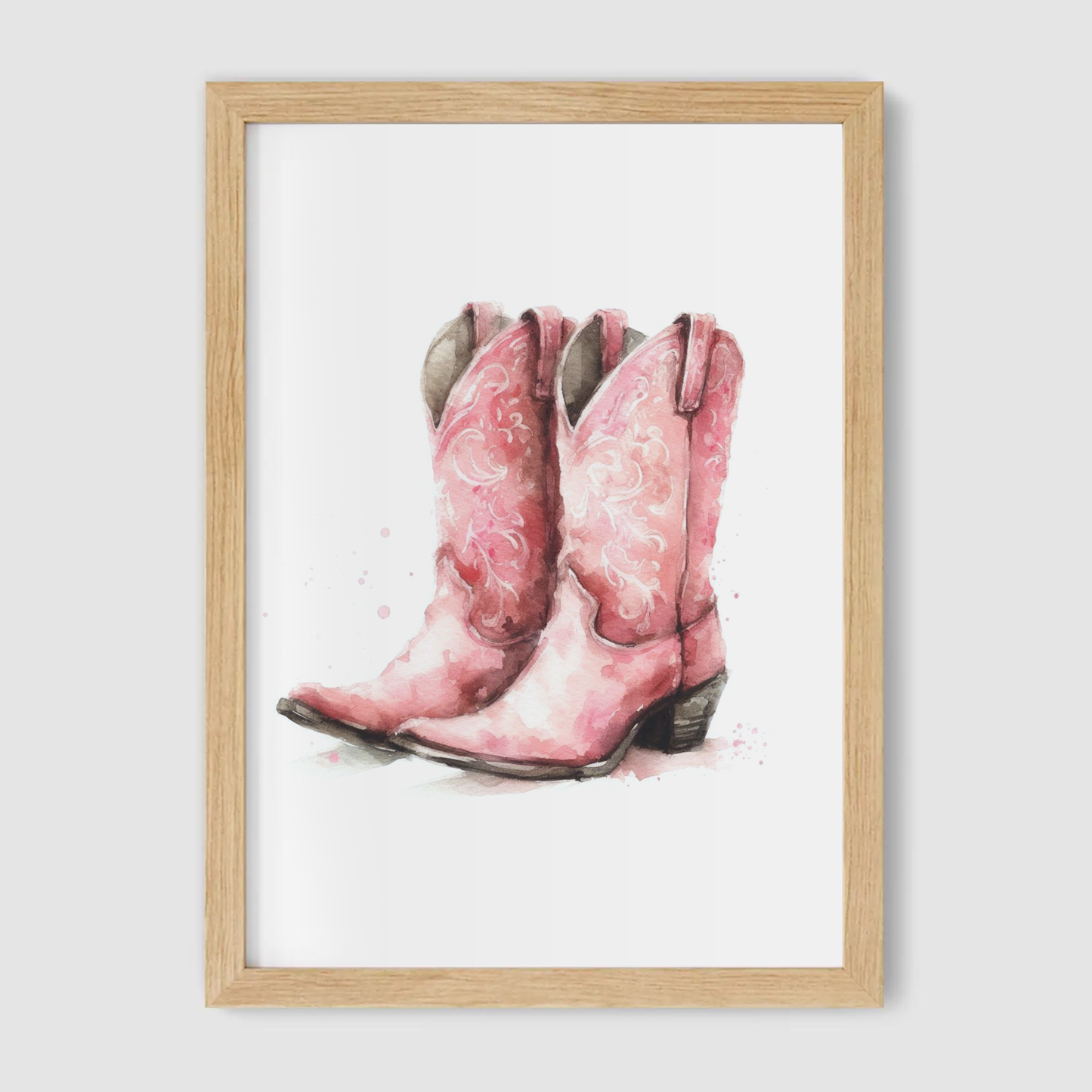 Pink Cowgirl Boots Print - Horse & Pony Collection