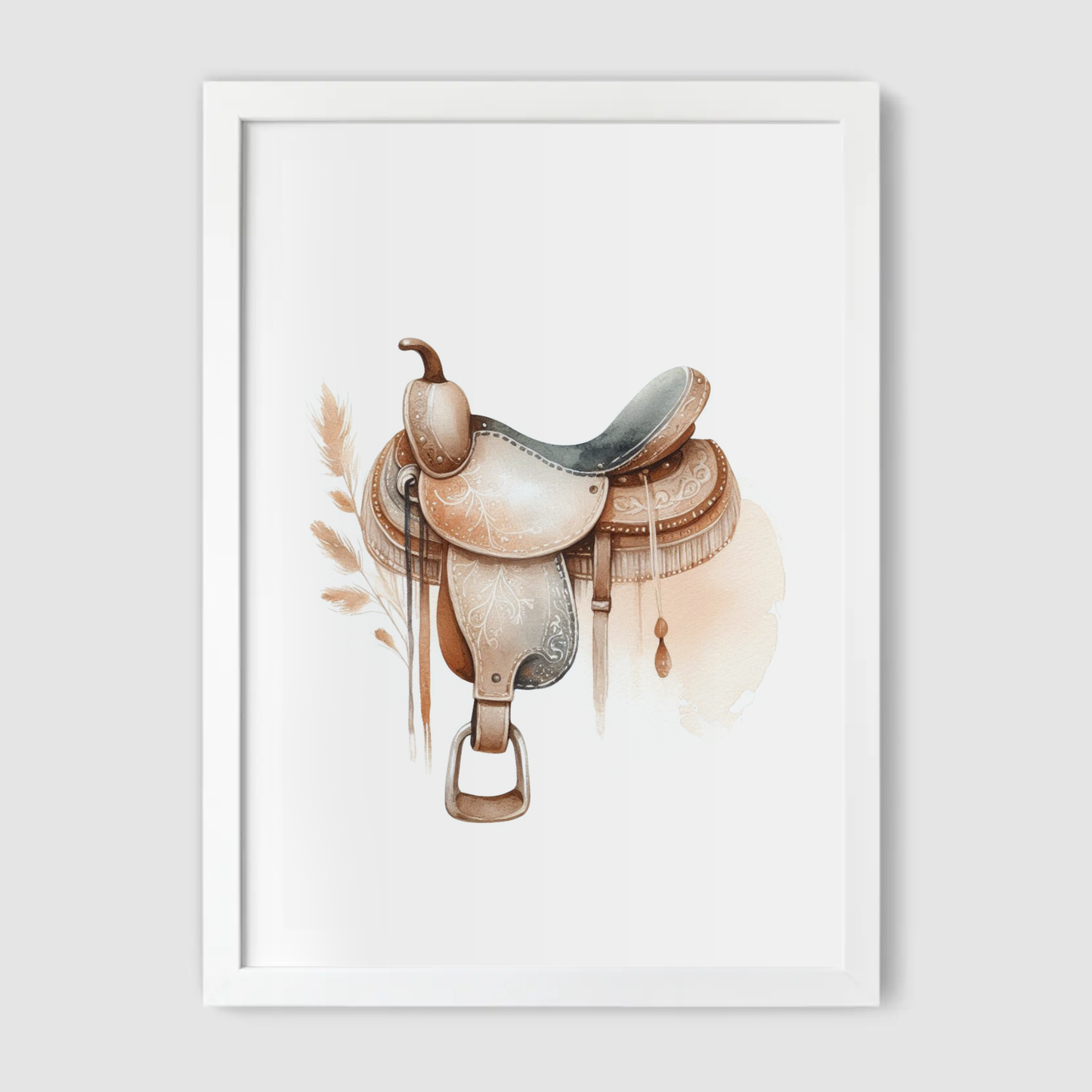Brown Saddle Print - Horse & Pony Collection