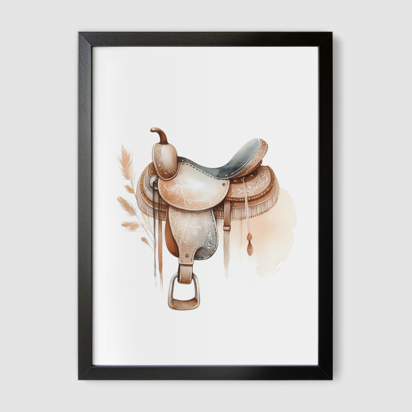 Brown Saddle Print - Horse & Pony Collection