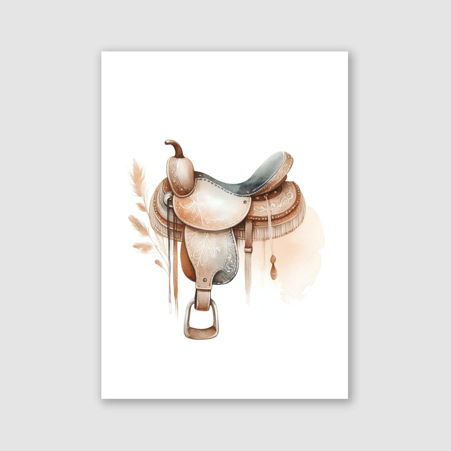 Brown Saddle Print - Horse & Pony Collection