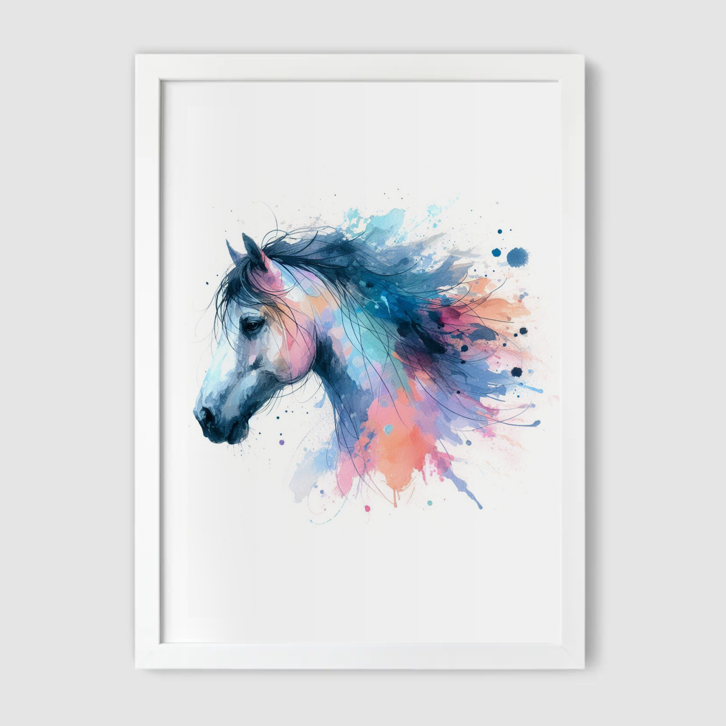 Pastel Horse Portrait Print - Horse & Pony Collection