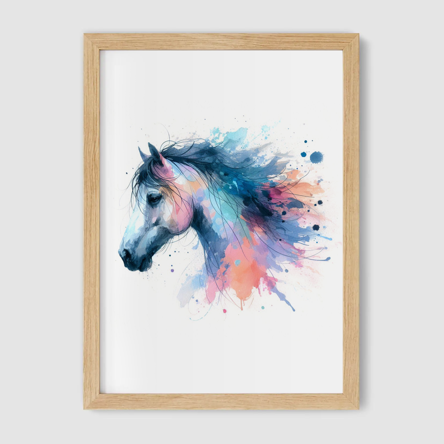 Pastel Horse Portrait Print - Horse & Pony Collection