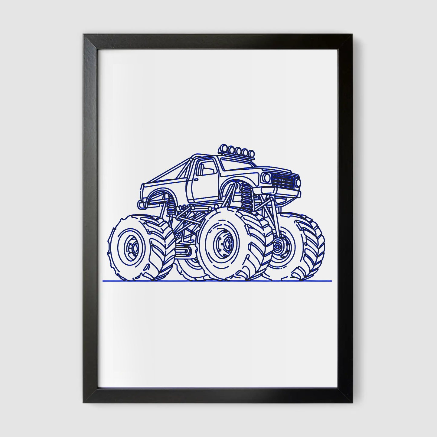 Blue Monster Truck Print - Vehicles Collection