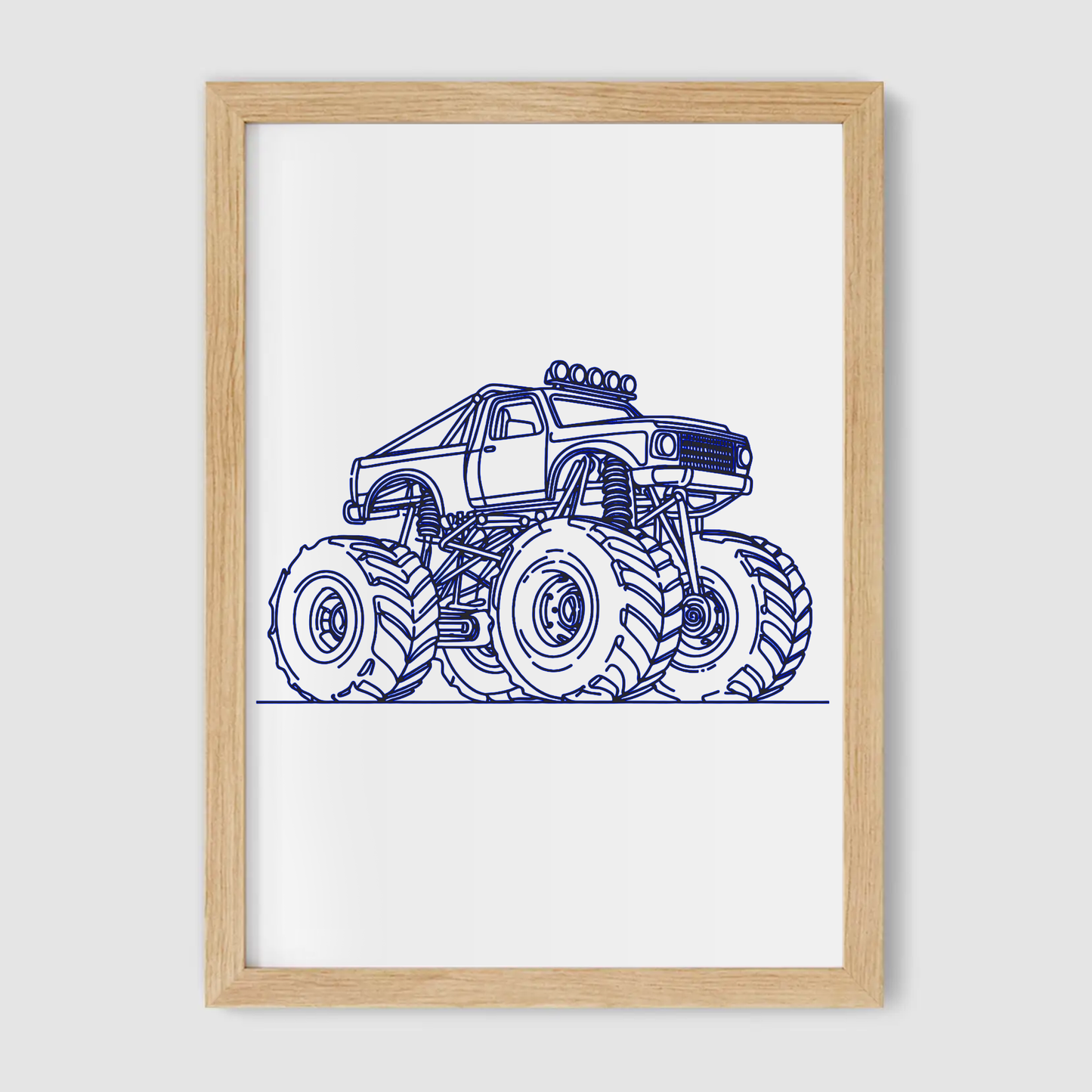 Blue Monster Truck Print - Vehicles Collection