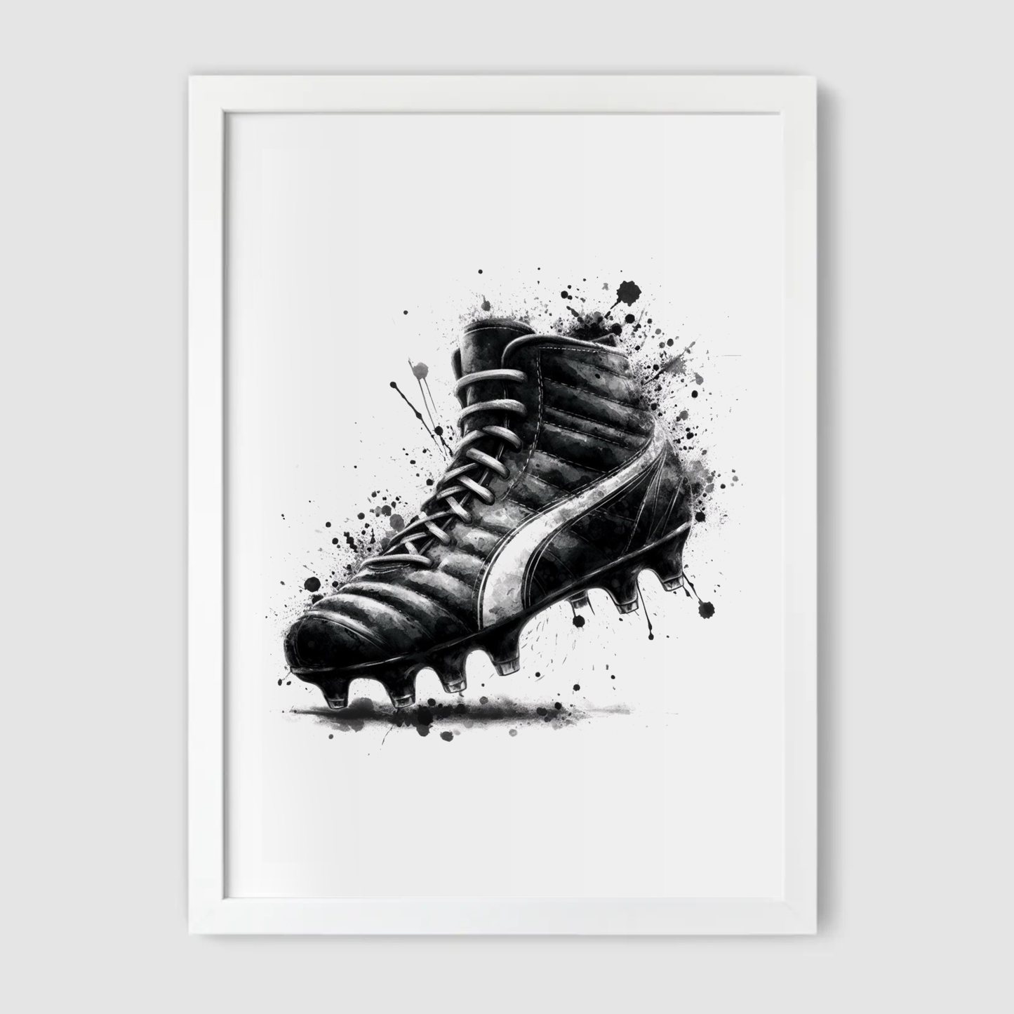 Black Rugby Boot Print - Rugby Collection