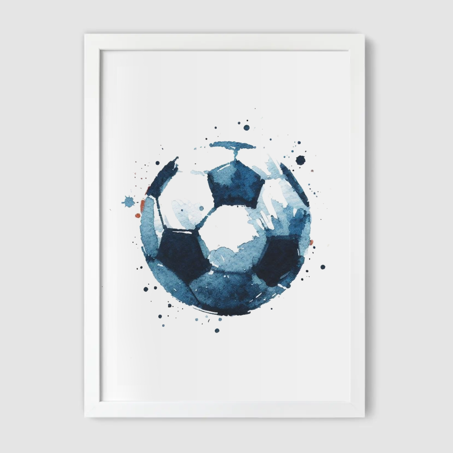 Blue Football Art Print - Football Collection
