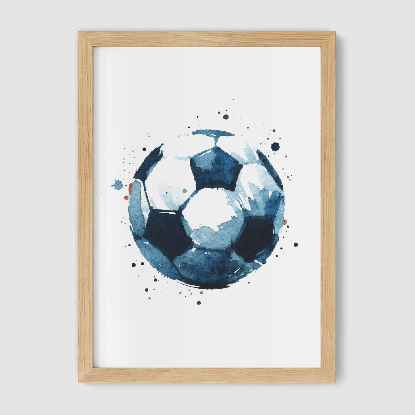 Blue Football Art Print - Football Collection