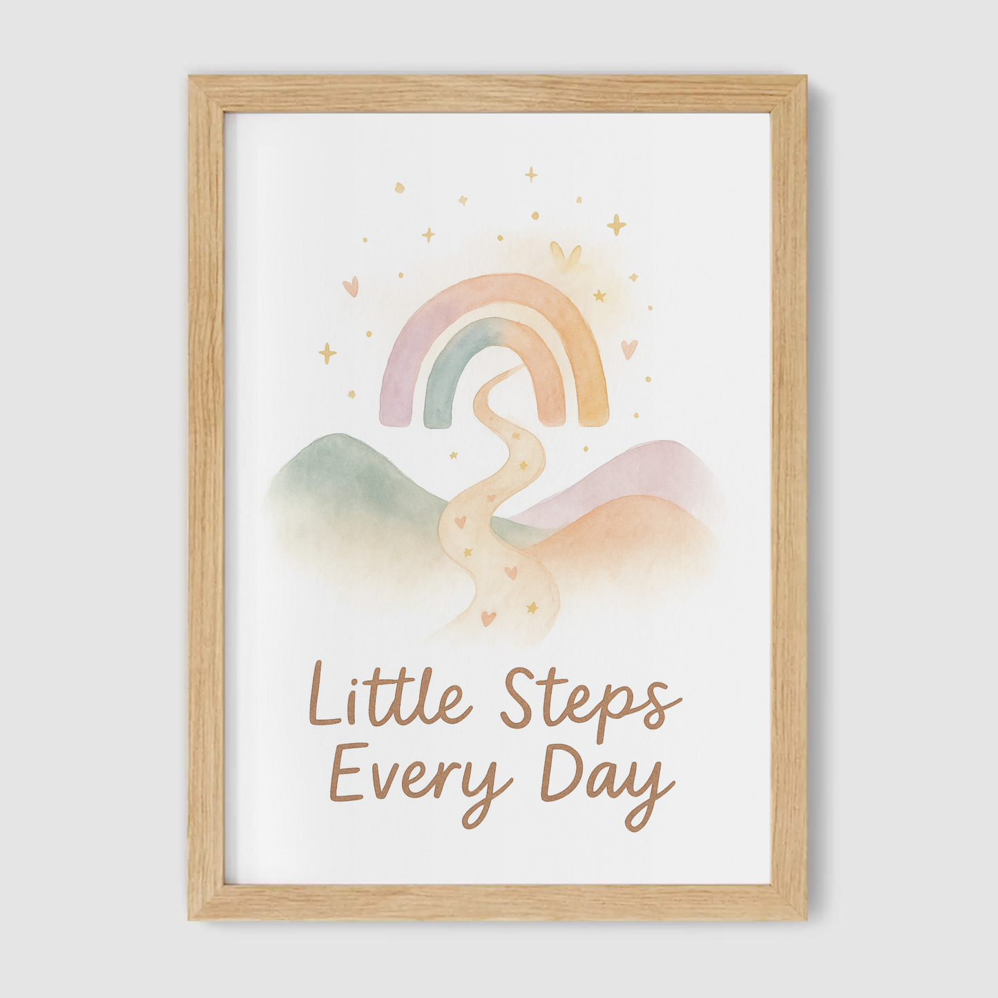 Little Steps Every Day Print - Rainbows & Positivity Collection