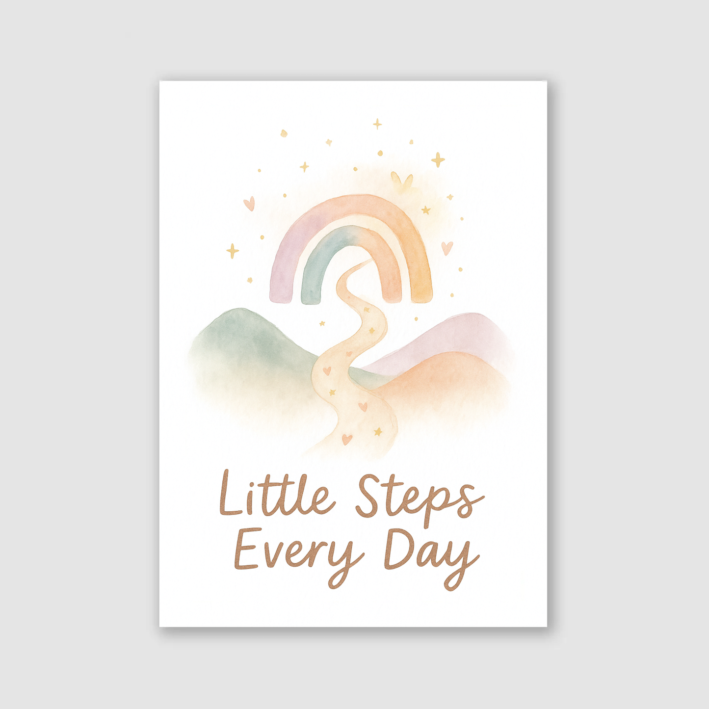 Little Steps Every Day Print - Rainbows & Positivity Collection