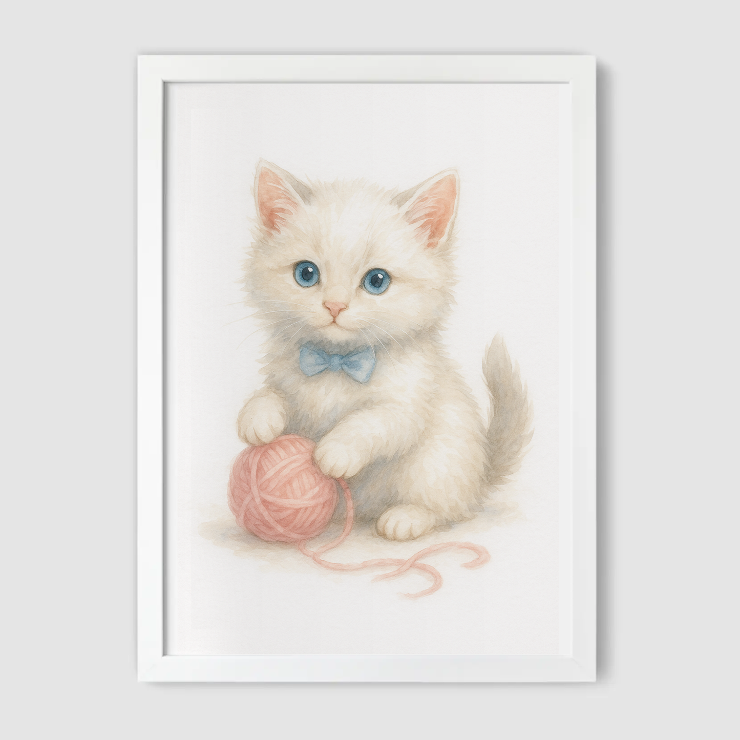 Kitten With Yarn Print - Cute Pets Collection