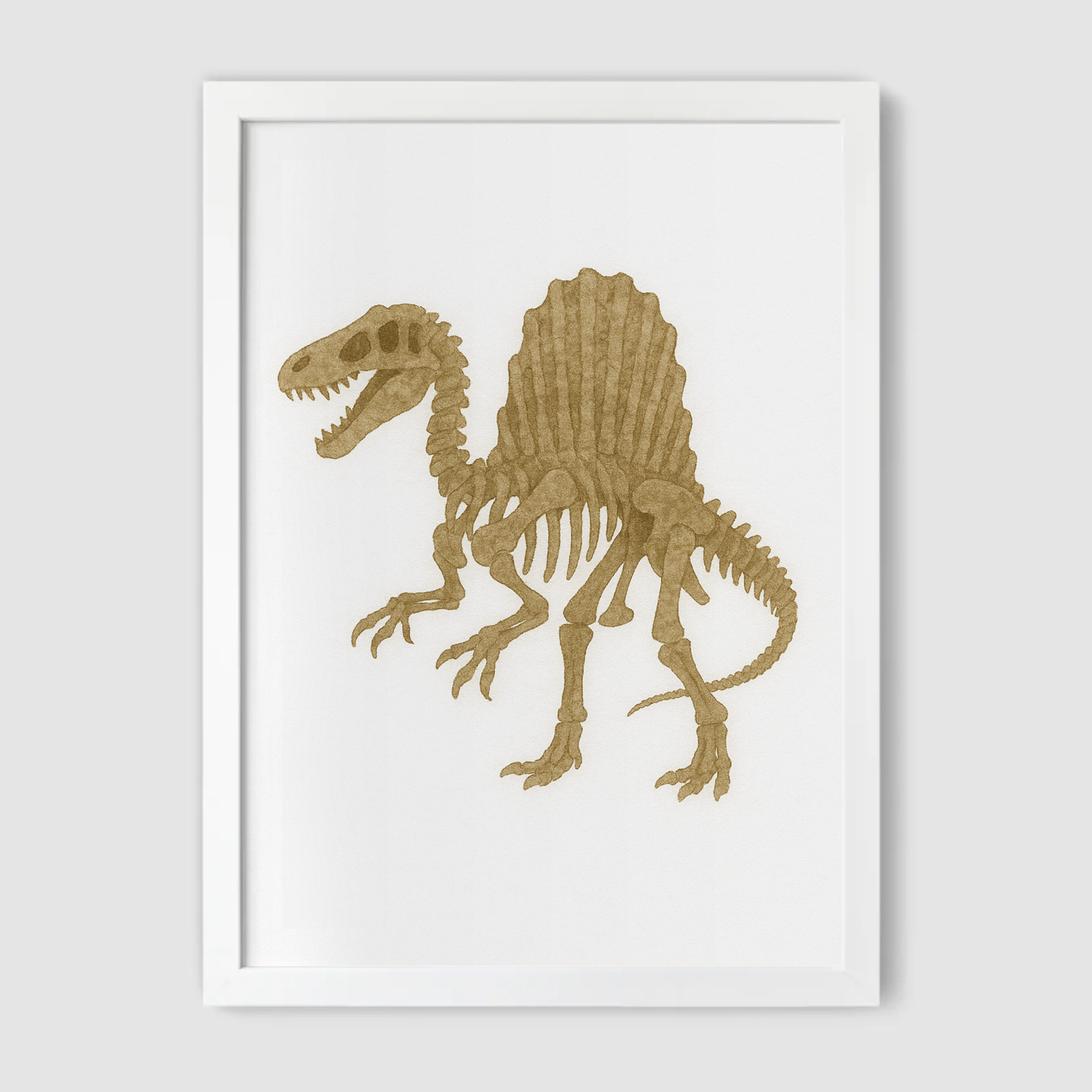 Spinosaurus Fossil Print - Dinosaur Nursery Collection