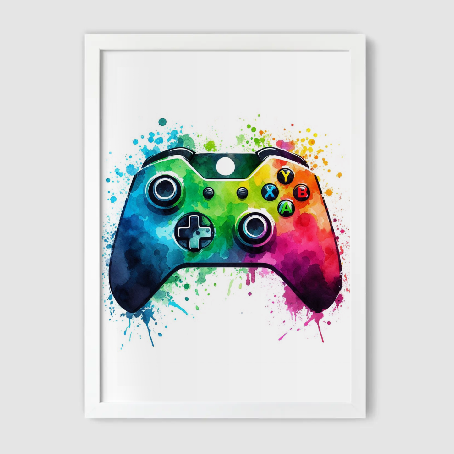 Colourful Controller Art Print - Gaming Collection