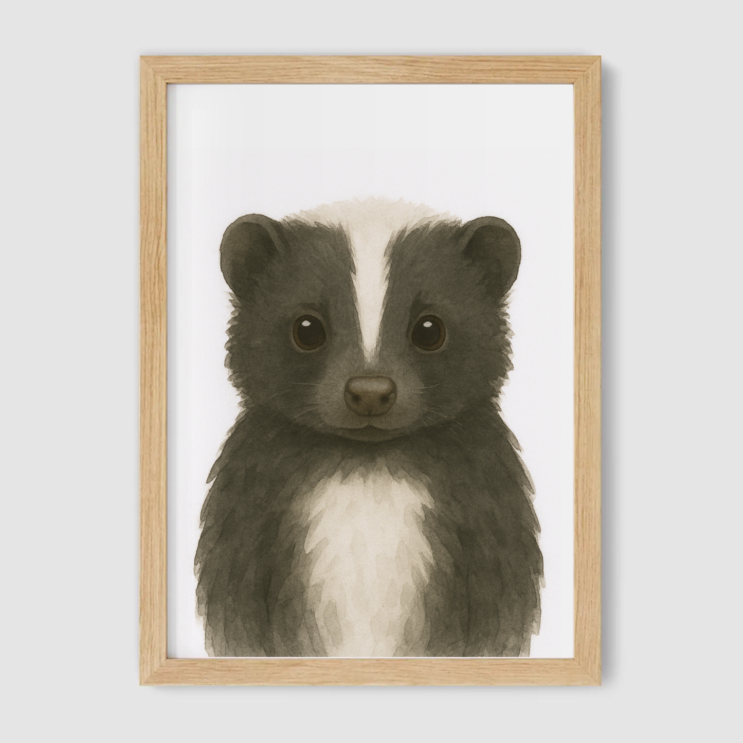 Baby Skunk Nursery Print - Woodland Animal Collection