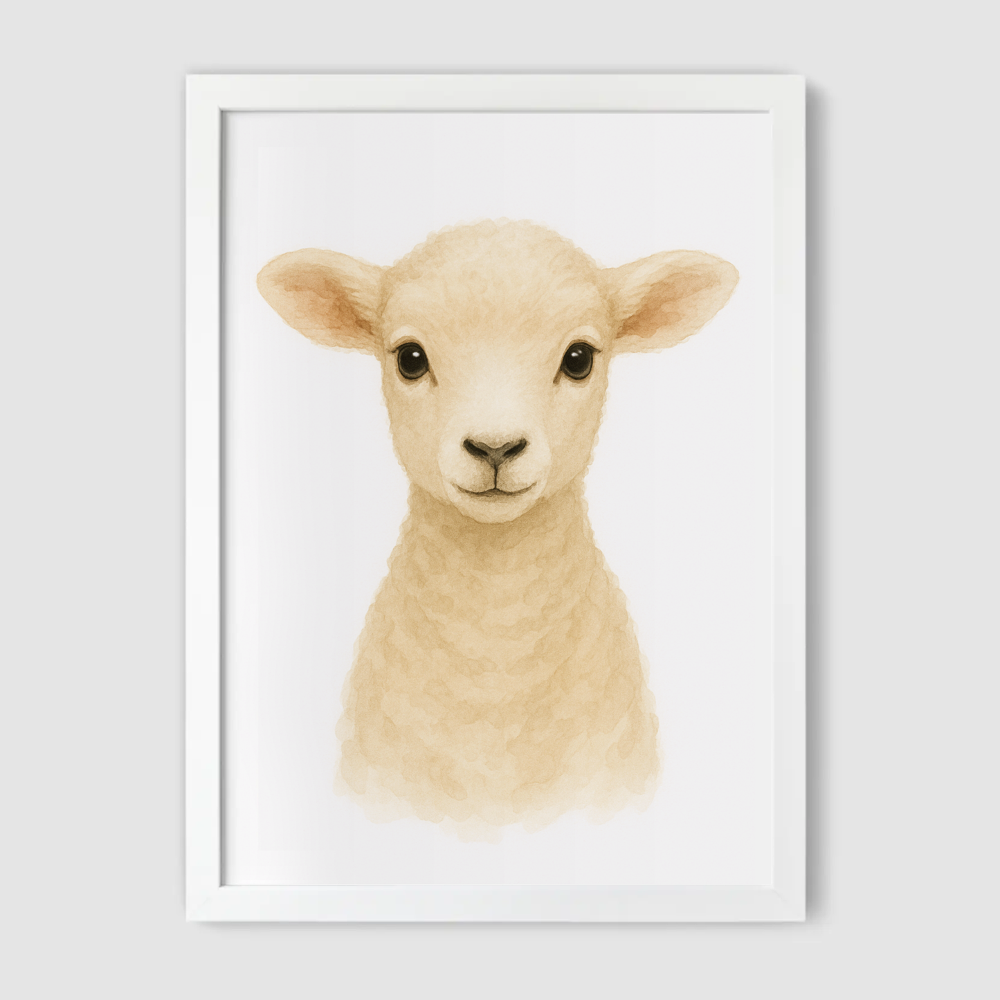 Baby Sheep Print - Nursery Farmyard Animals Collection