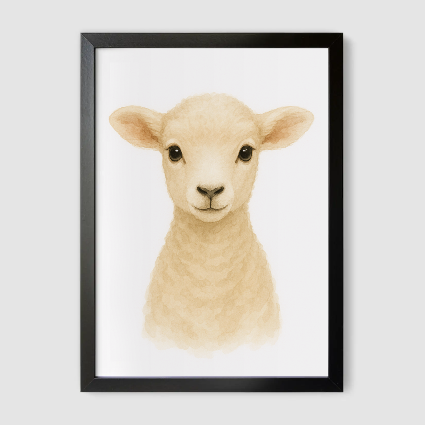 Baby Sheep Print - Nursery Farmyard Animals Collection