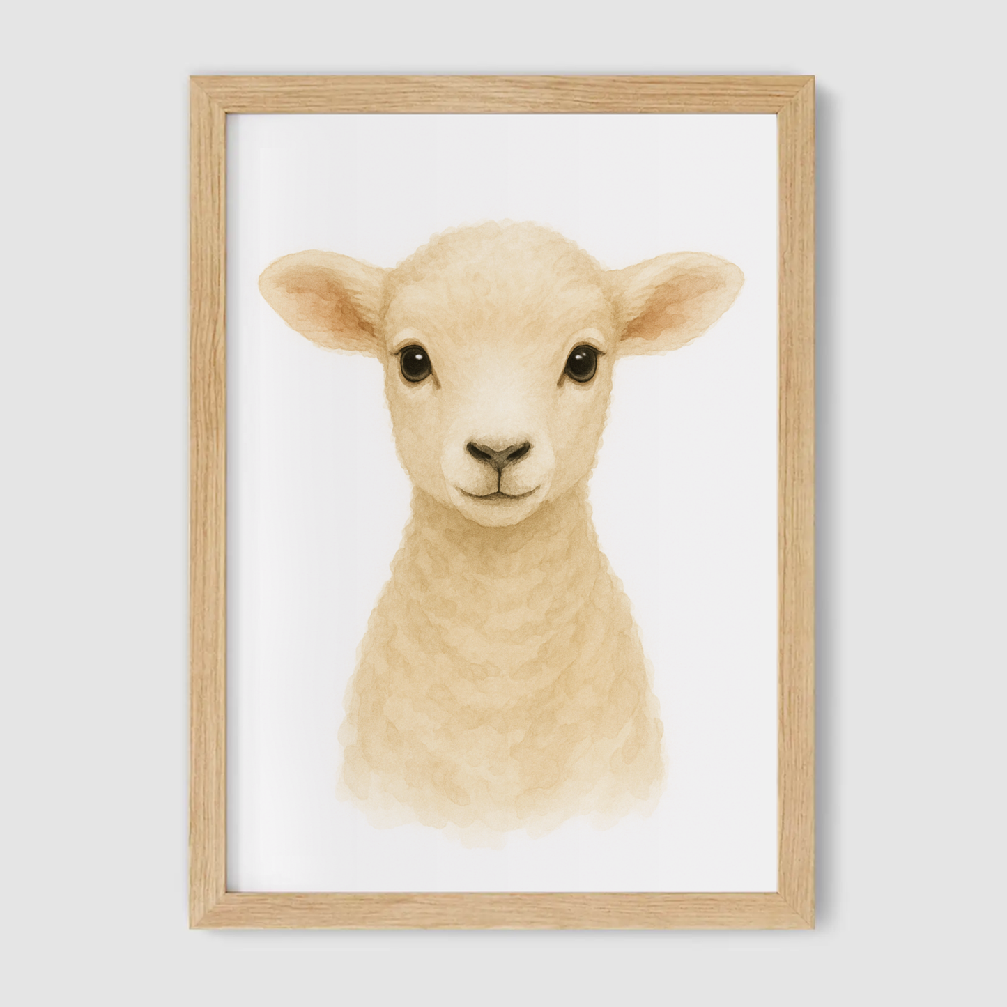 Baby Sheep Print - Nursery Farmyard Animals Collection