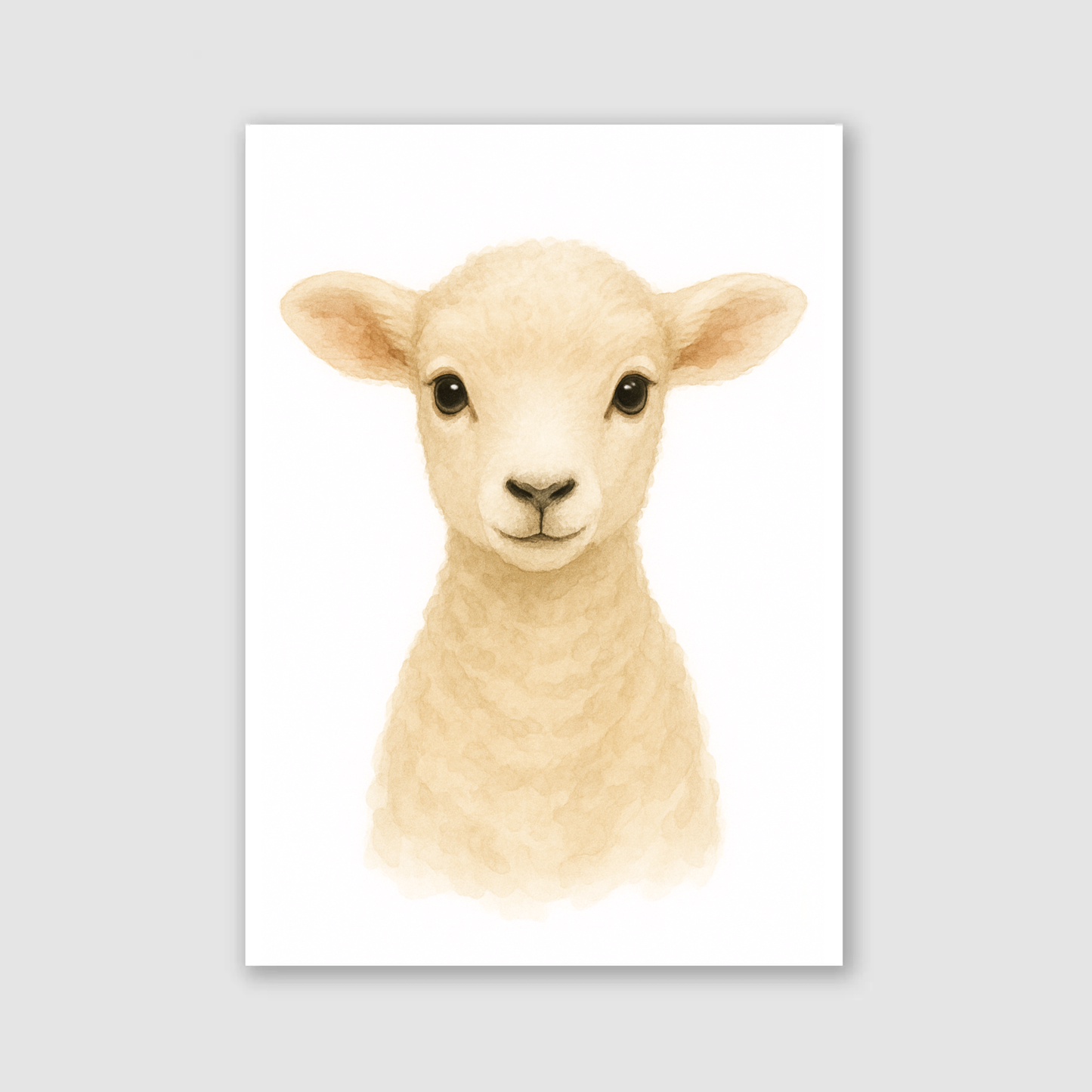 Baby Sheep Print - Nursery Farmyard Animals Collection
