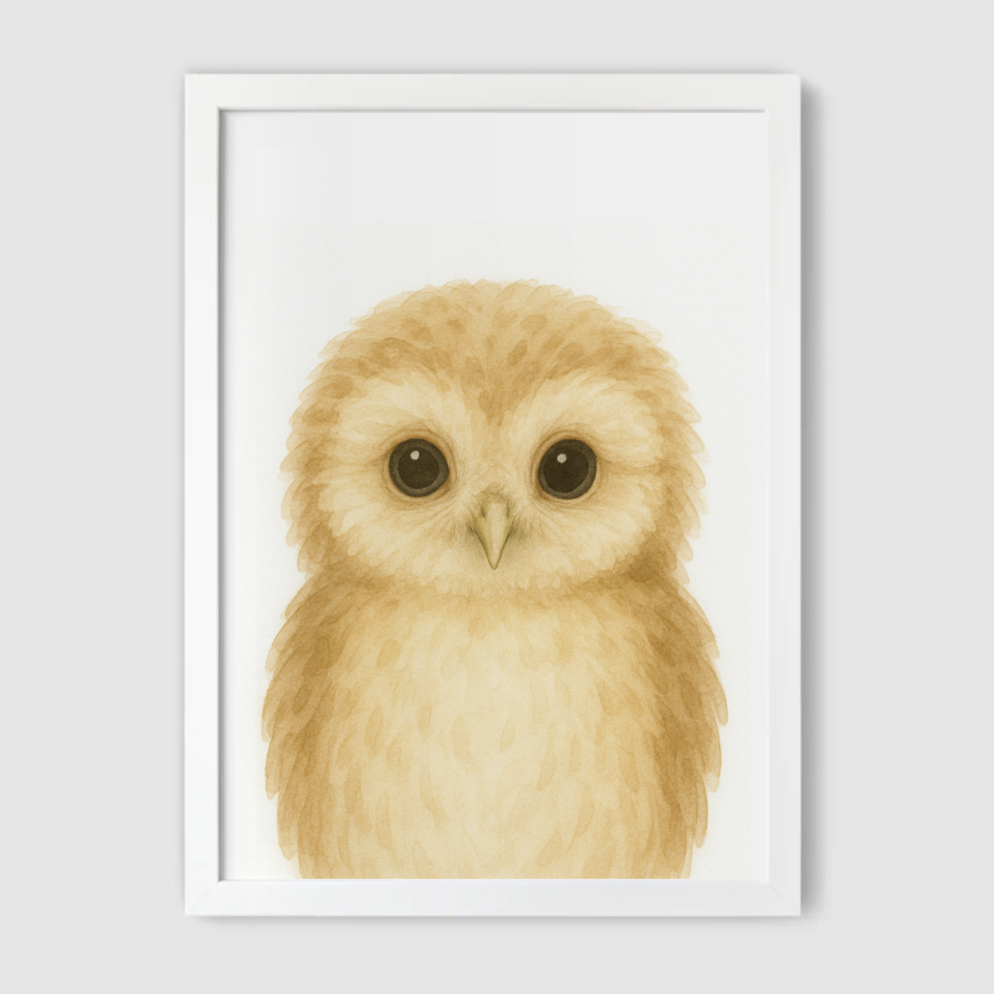 Baby Owl Nursery Print - Woodland Animal Collection