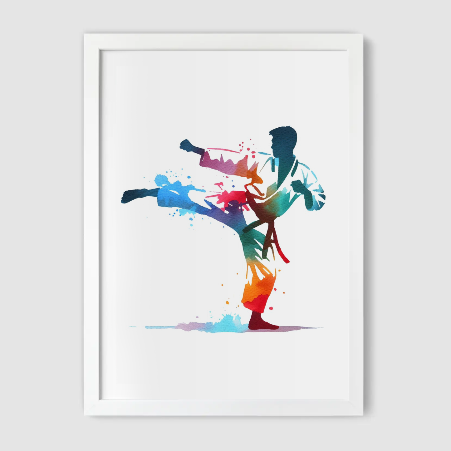 Colourful Boys Taekwondo Art Print - Combat Collection