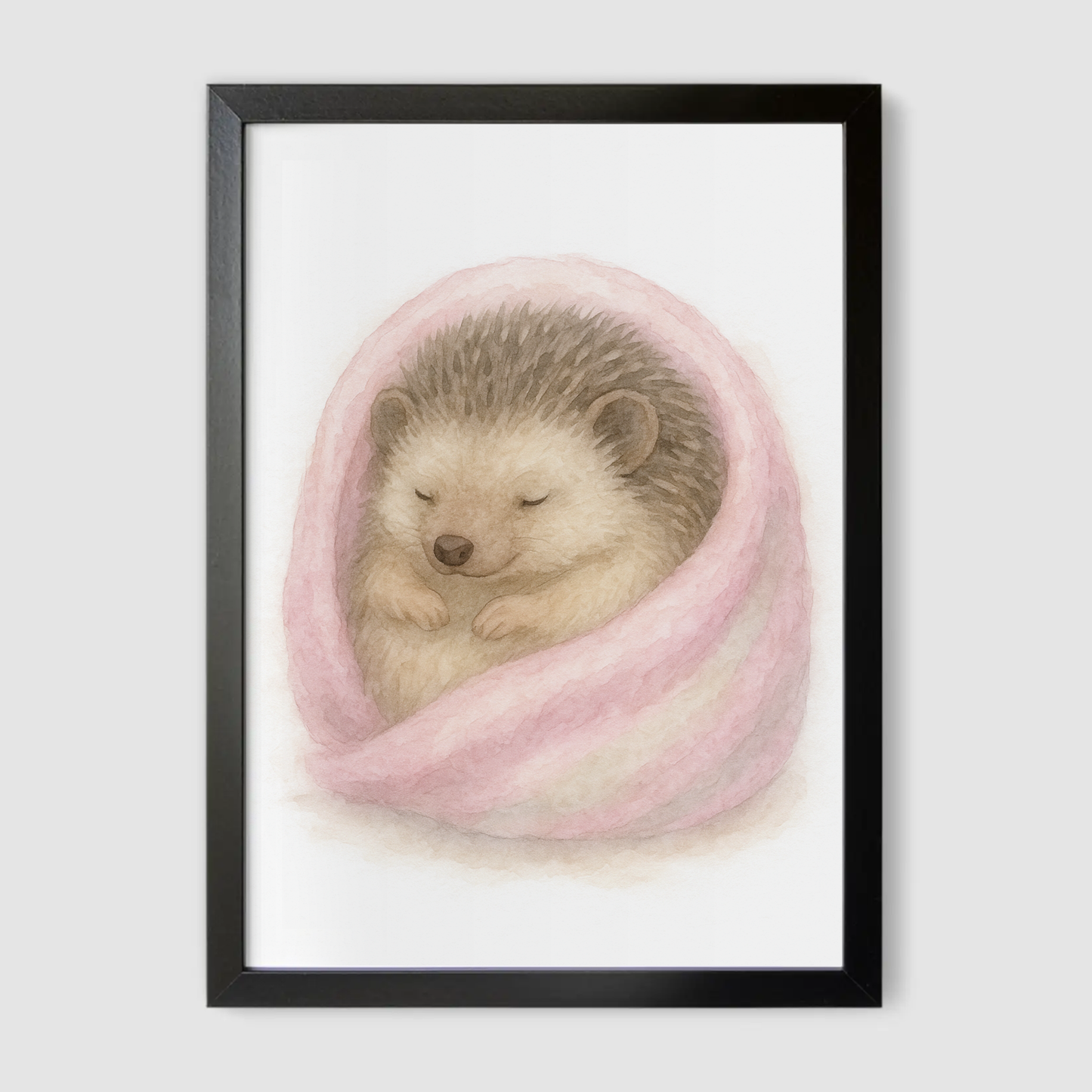 Sleeping Hedgehog Print - Cute Pets Collection