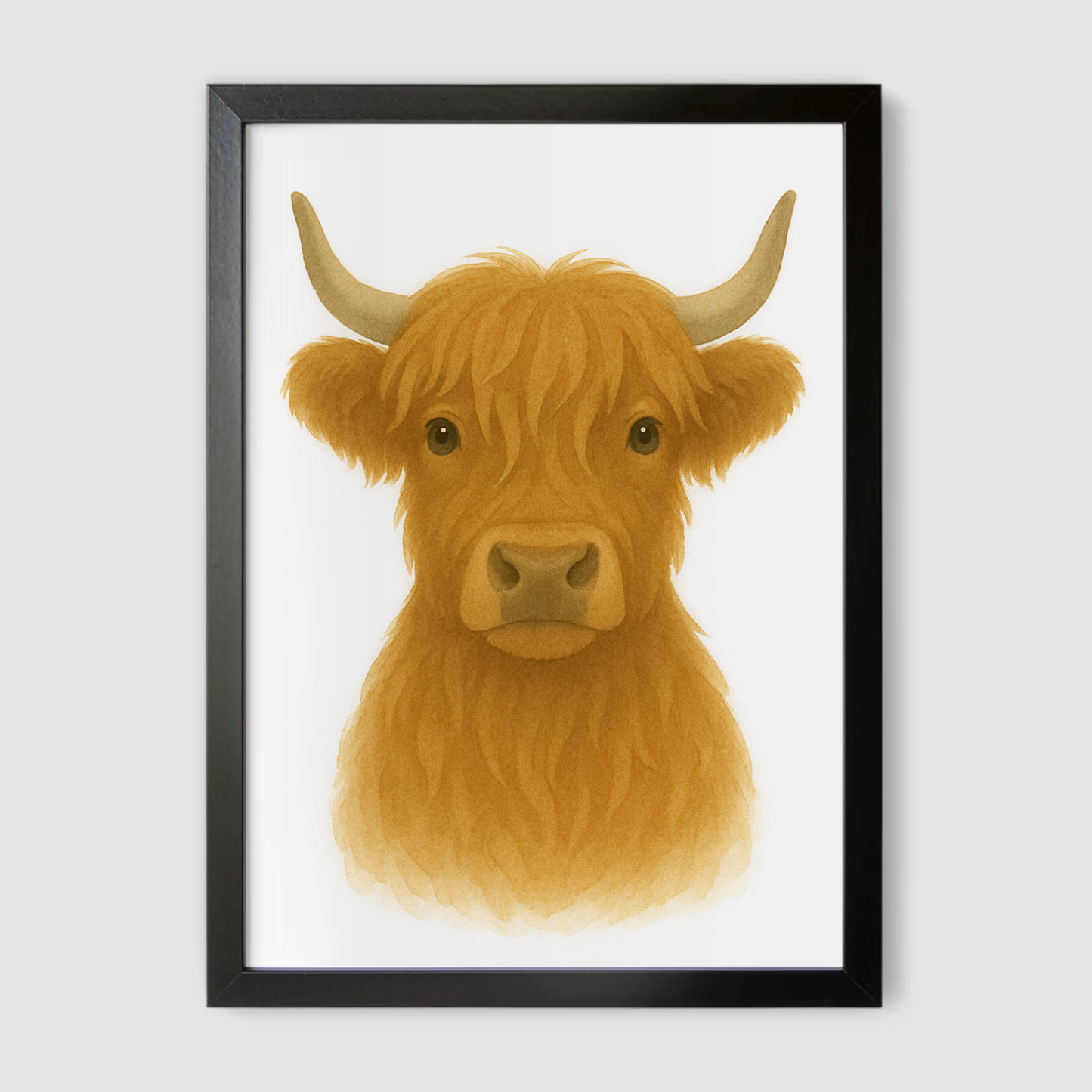 Highland Cow Print - Nursery Farmyard Animals Collection