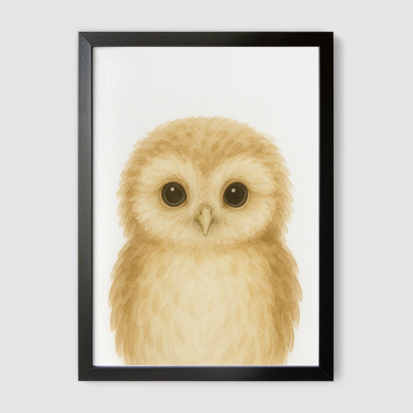 Baby Owl Nursery Print - Woodland Animal Collection