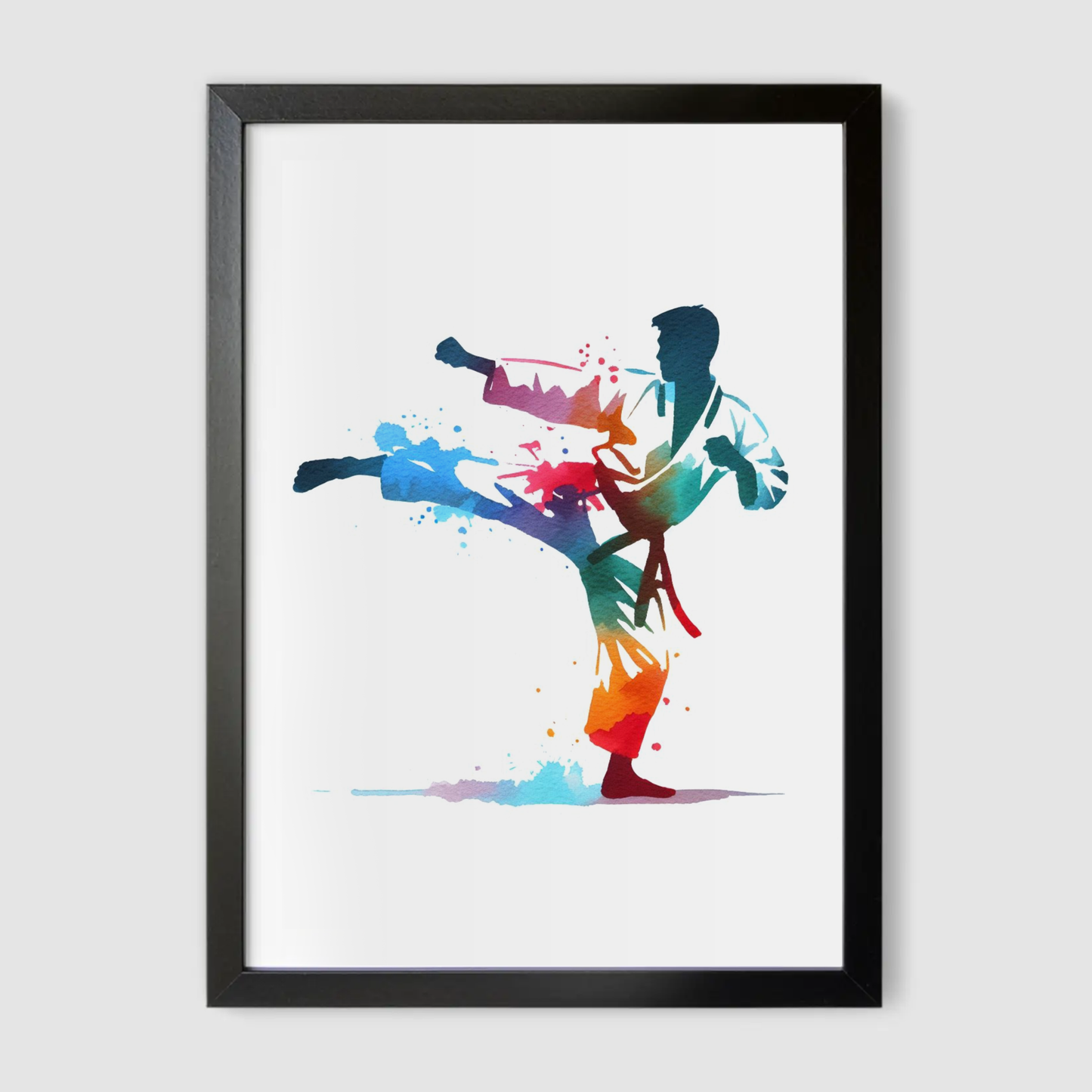 Colourful Boys Taekwondo Art Print - Combat Collection