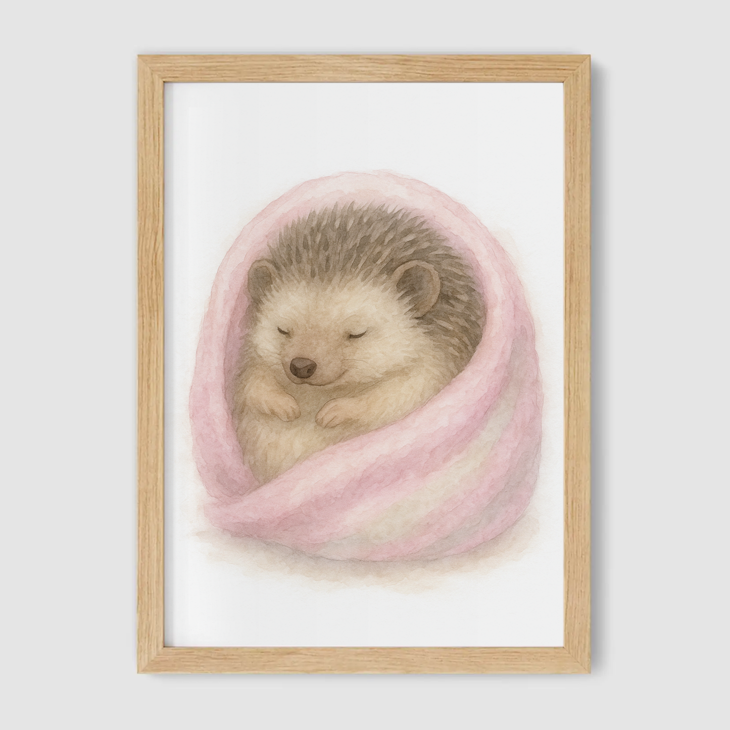 Sleeping Hedgehog Print - Cute Pets Collection