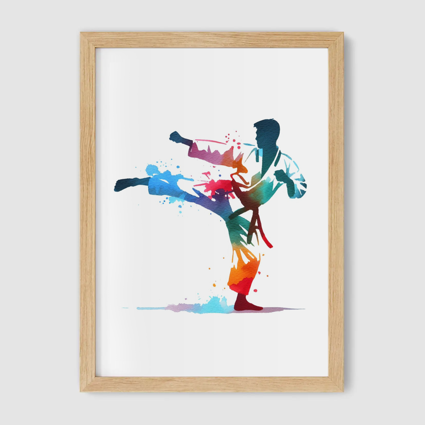 Colourful Boys Taekwondo Art Print - Combat Collection
