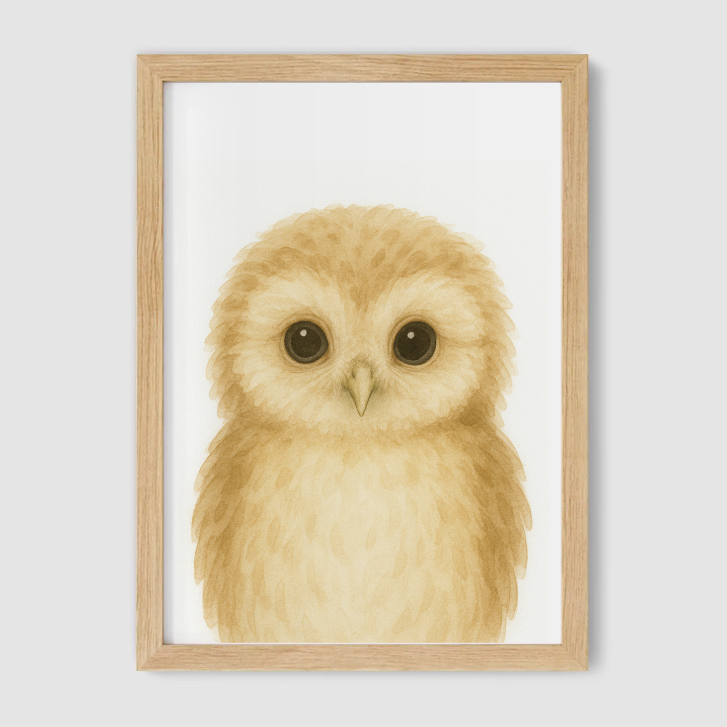 Baby Owl Nursery Print - Woodland Animal Collection