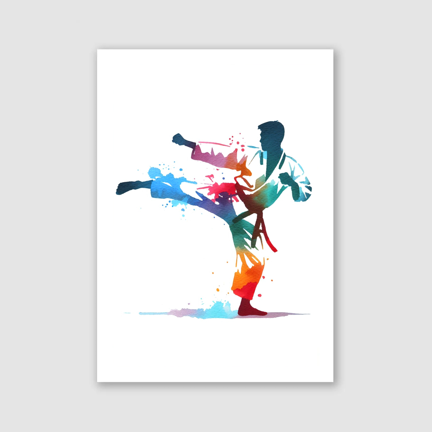 Colourful Boys Taekwondo Art Print - Combat Collection