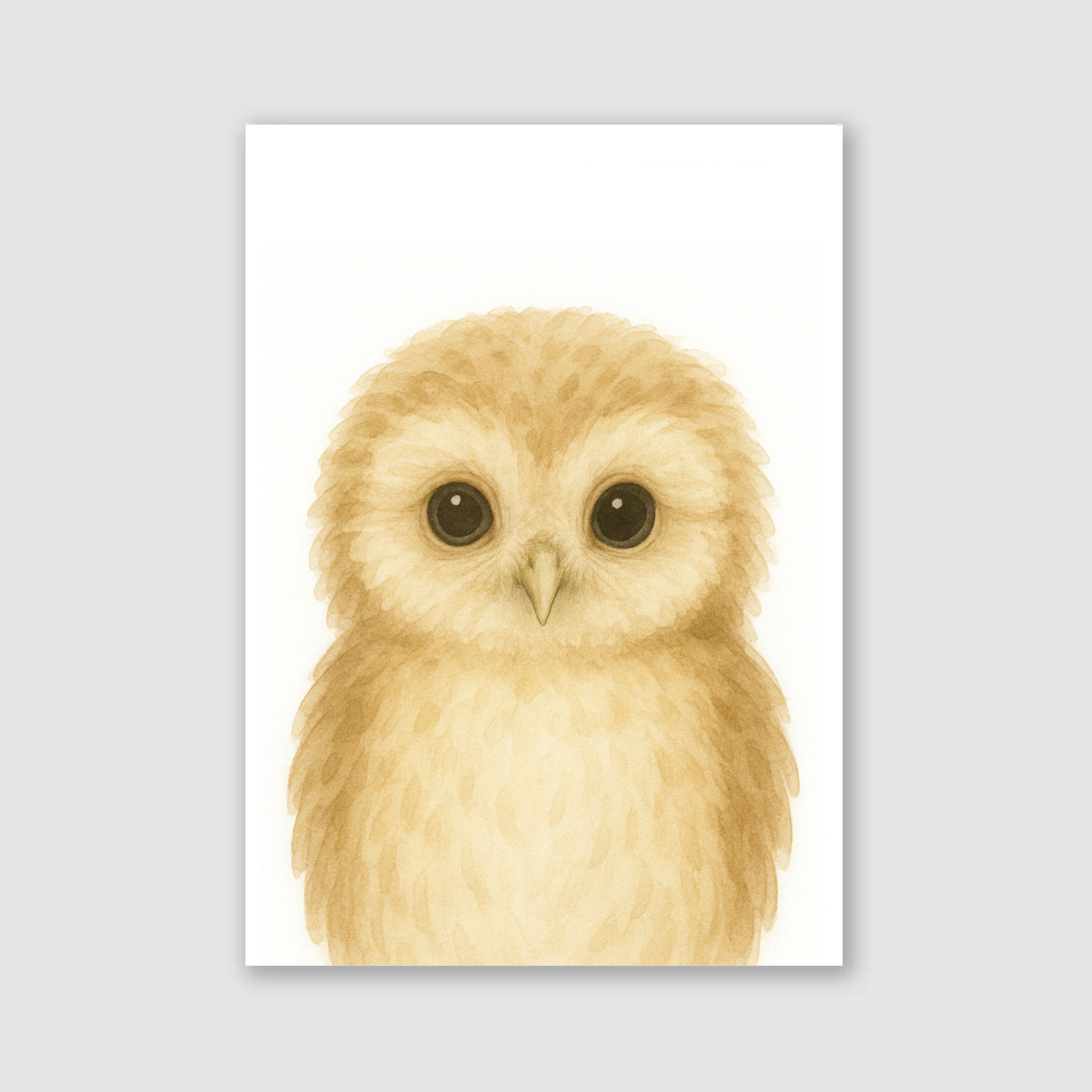 Baby Owl Nursery Print - Woodland Animal Collection