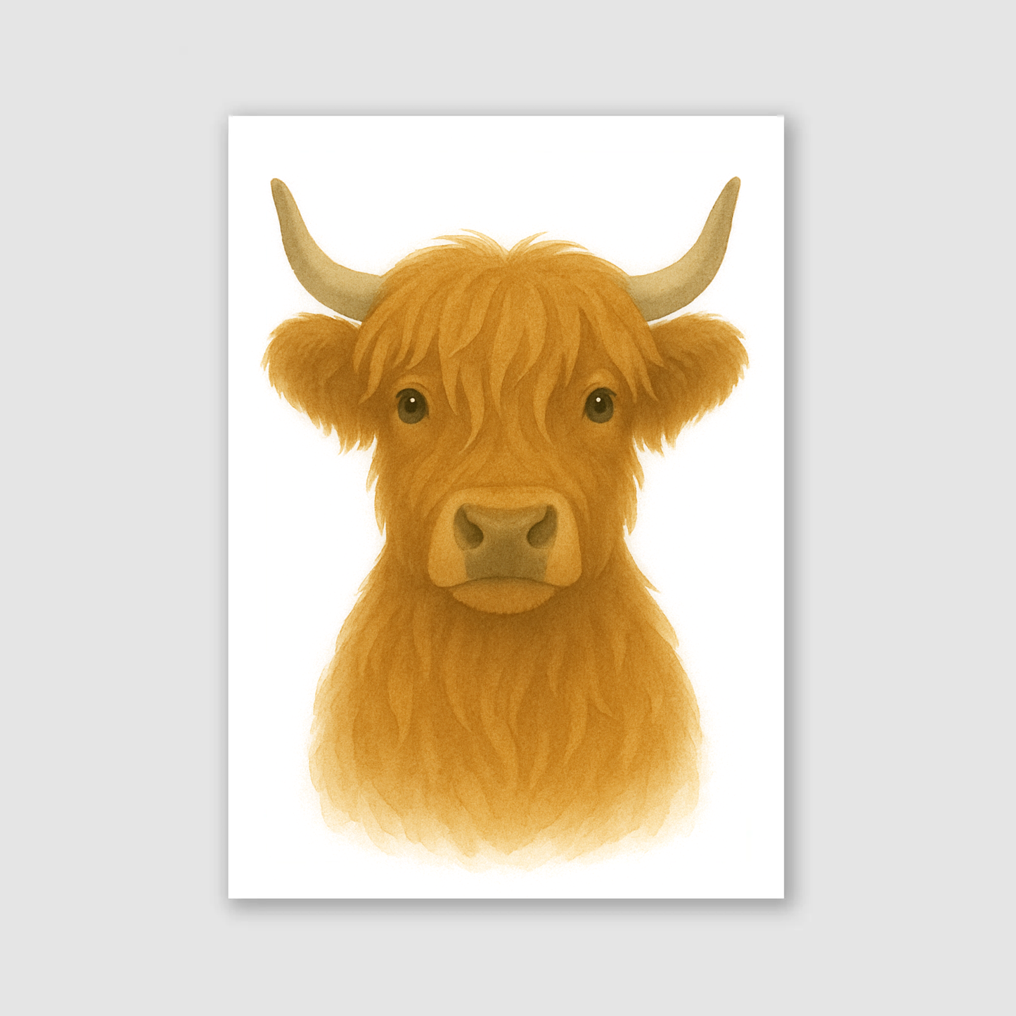 Highland Cow Print - Nursery Farmyard Animals Collection