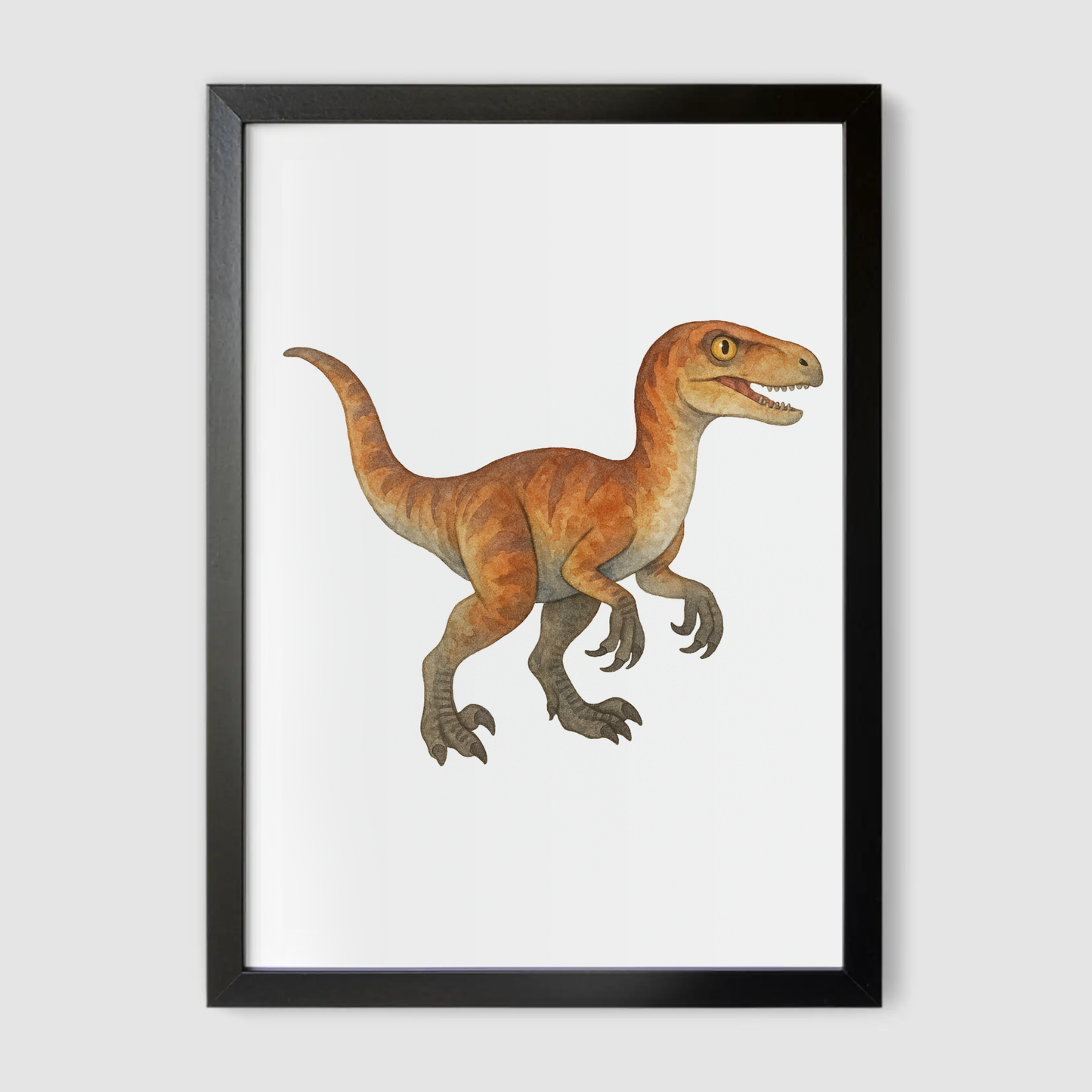 Velociraptor Dinosaur Print - Dinosaur Nursery Collection