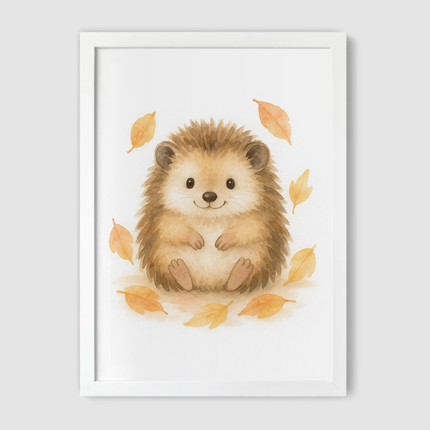 Autumn Hedgehog Print - Cute Pets Collection